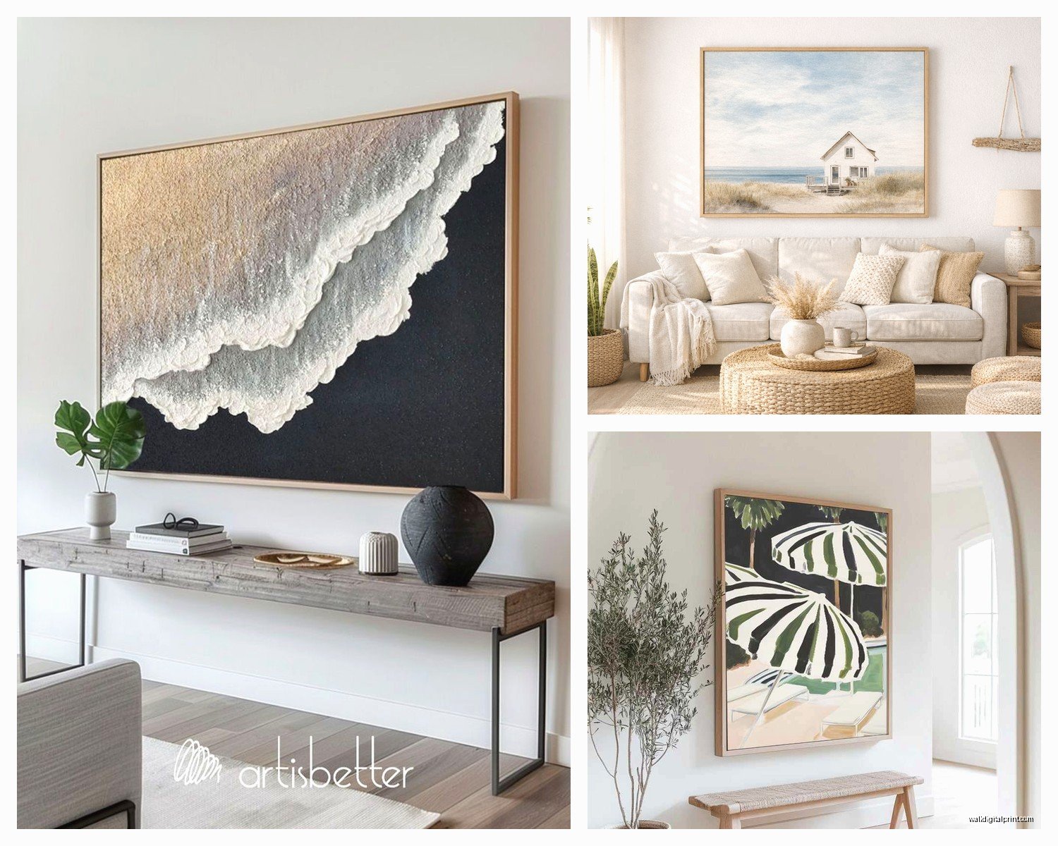 Beach Wall Art for Living Room: Coastal Ocean Main Space