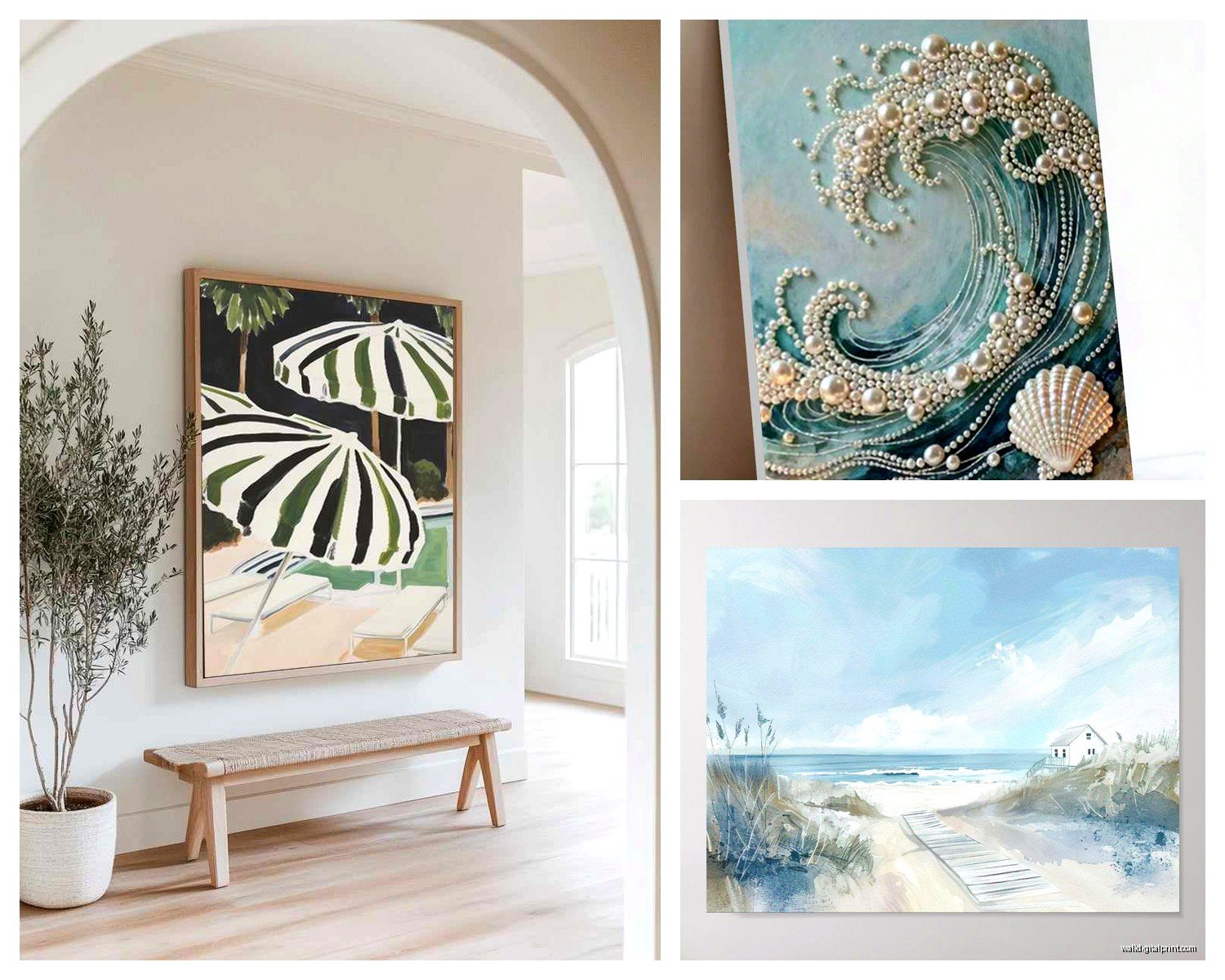 Beach Wall Art for Living Room: Coastal Ocean Main Space