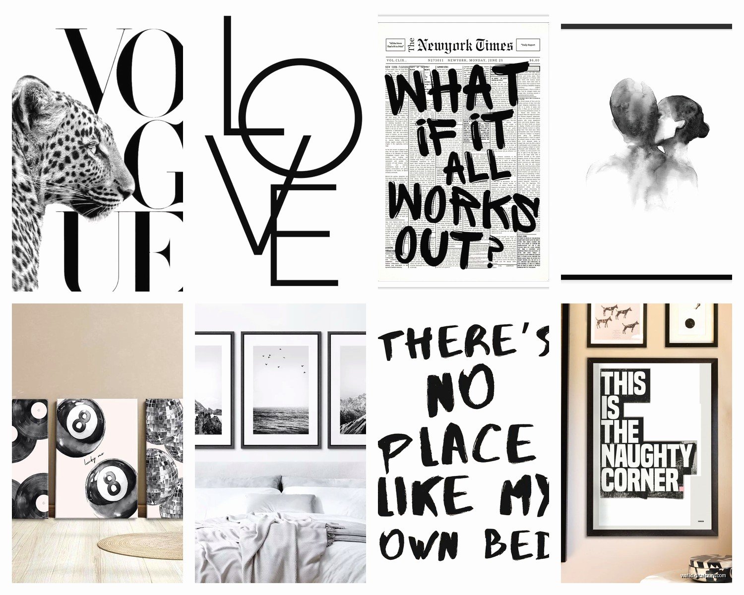 Bedroom Wall Art Black and White: Classic Monochrome Sleep