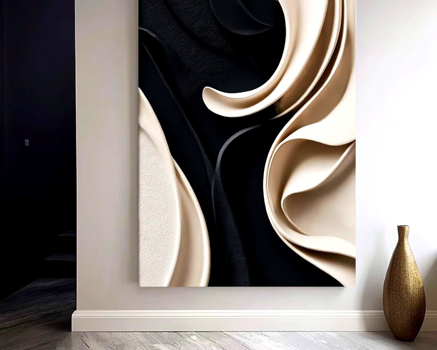 Black Wall Art for Living Room: Dark Bold Main Space