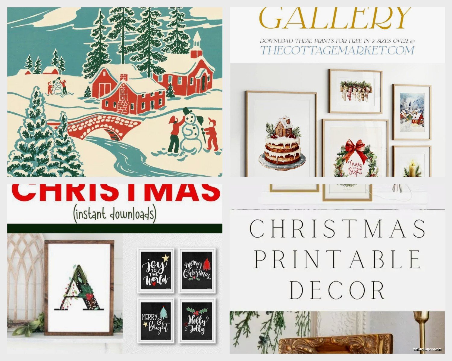 Christmas Printable Wall Art: Free Festive Downloads