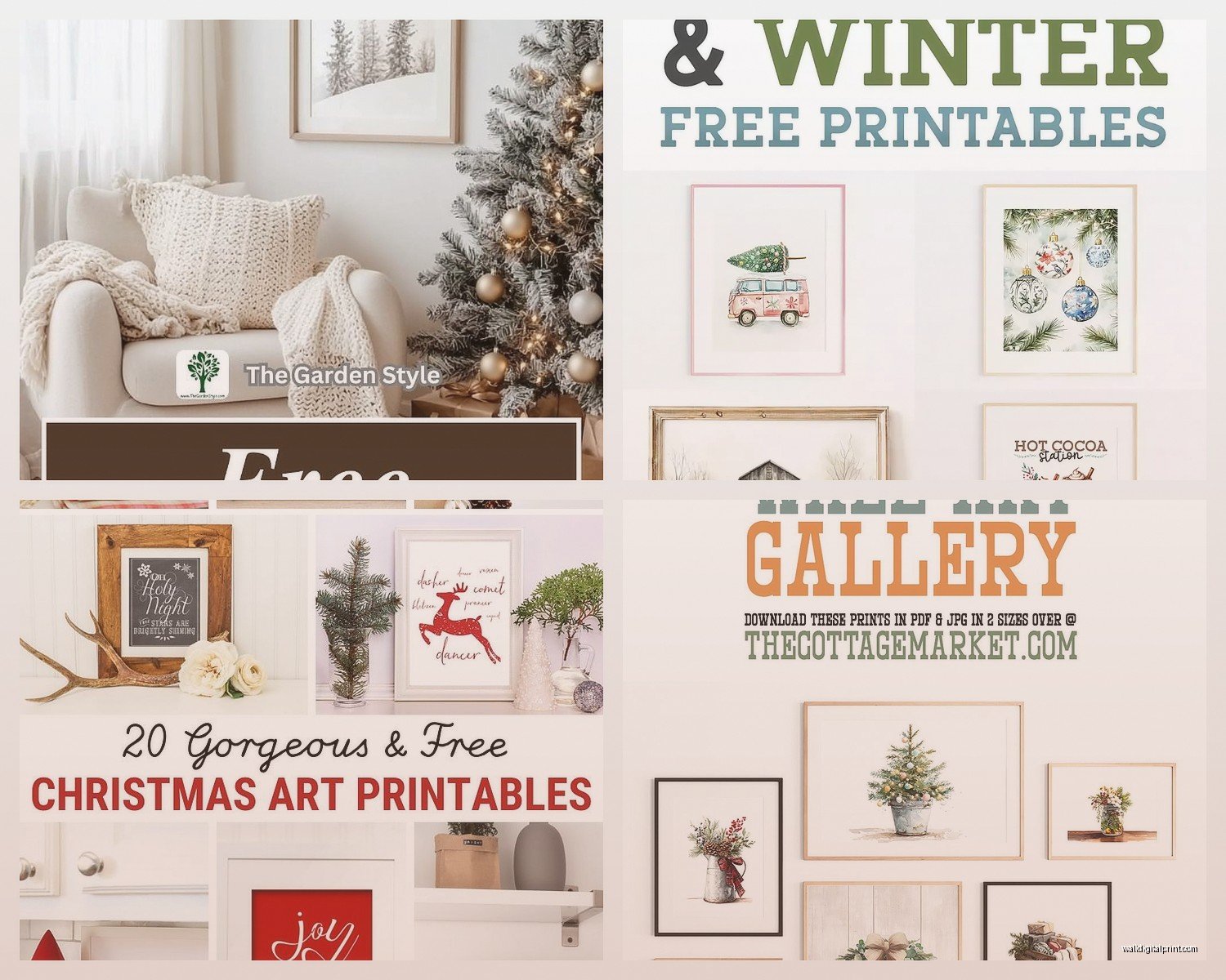Christmas Wall Art Printables: Free Holiday Downloads