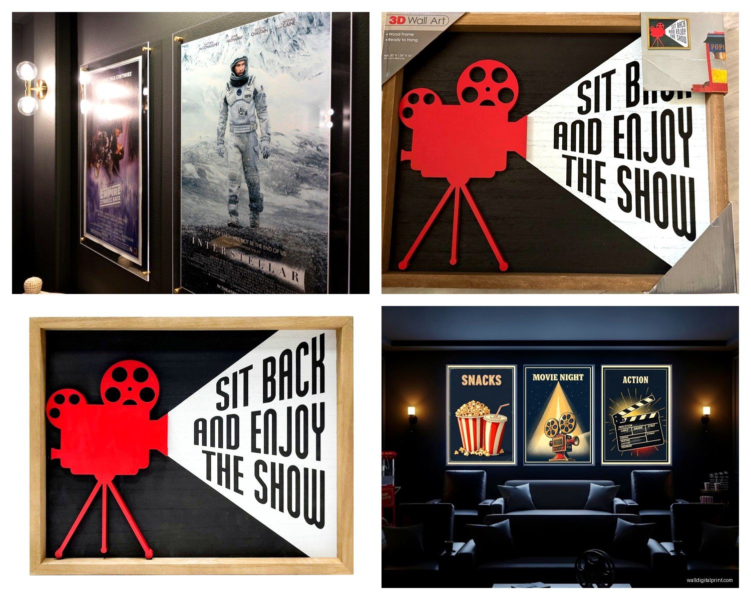 Cinema Room Wall Art: Home Theater Movie Poster Decor