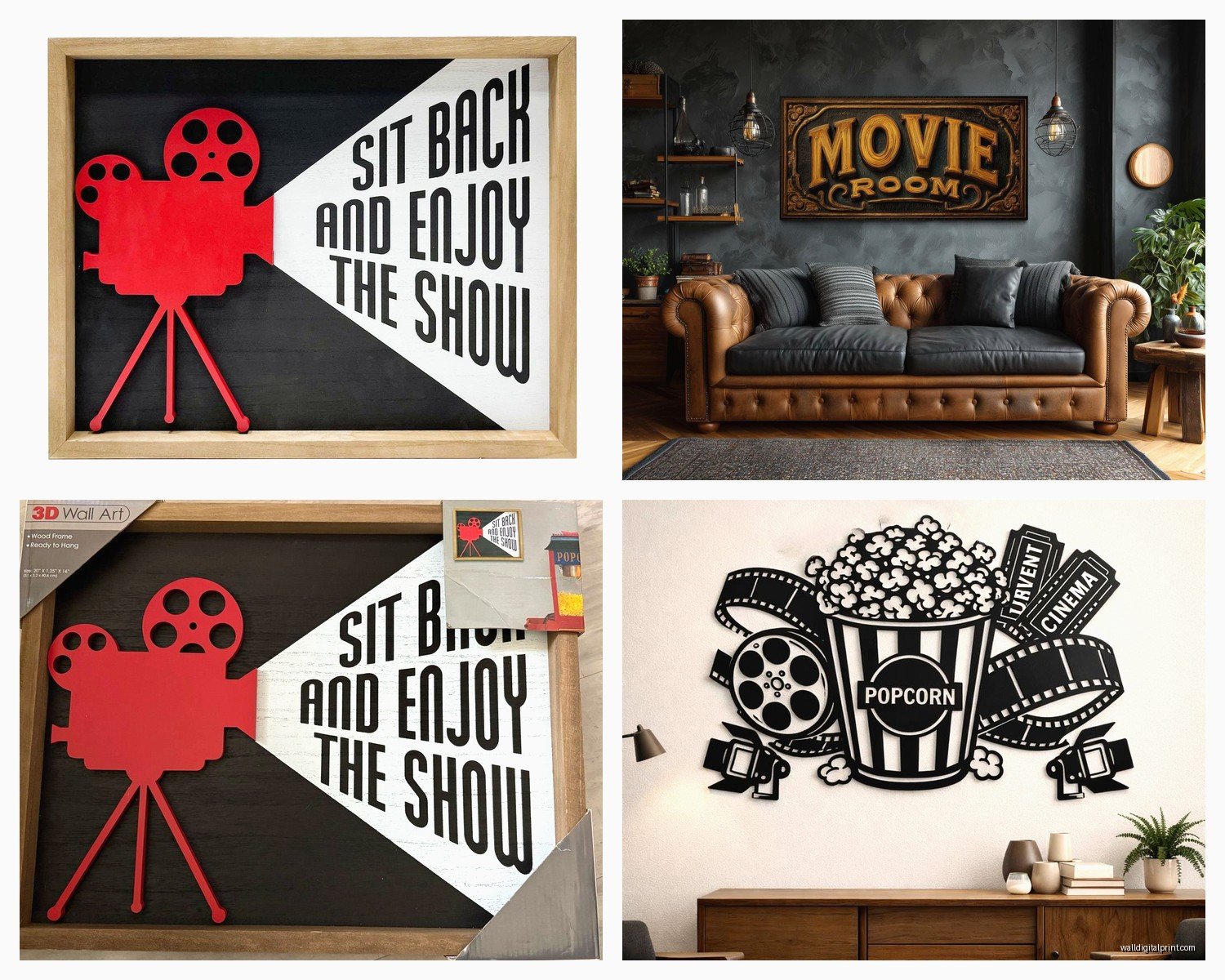 Cinema Room Wall Art: Home Theater Movie Poster Decor
