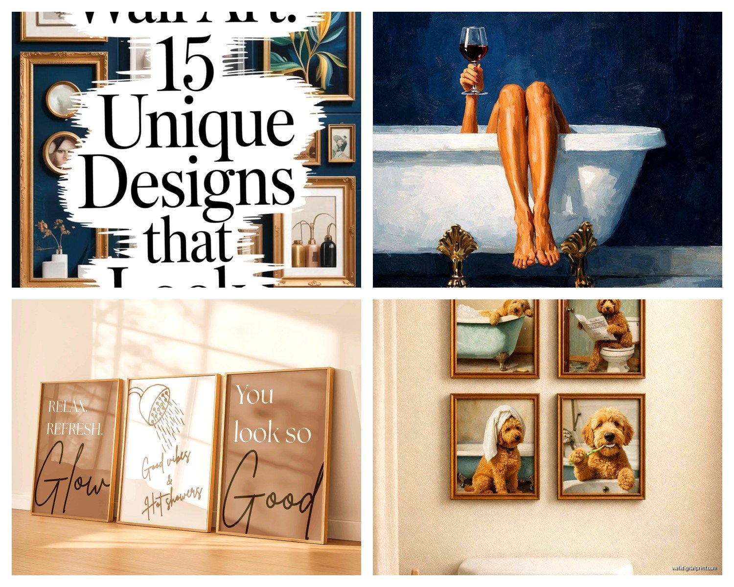 Classy Bathroom Wall Art: Elegant Sophisticated Bath Decor