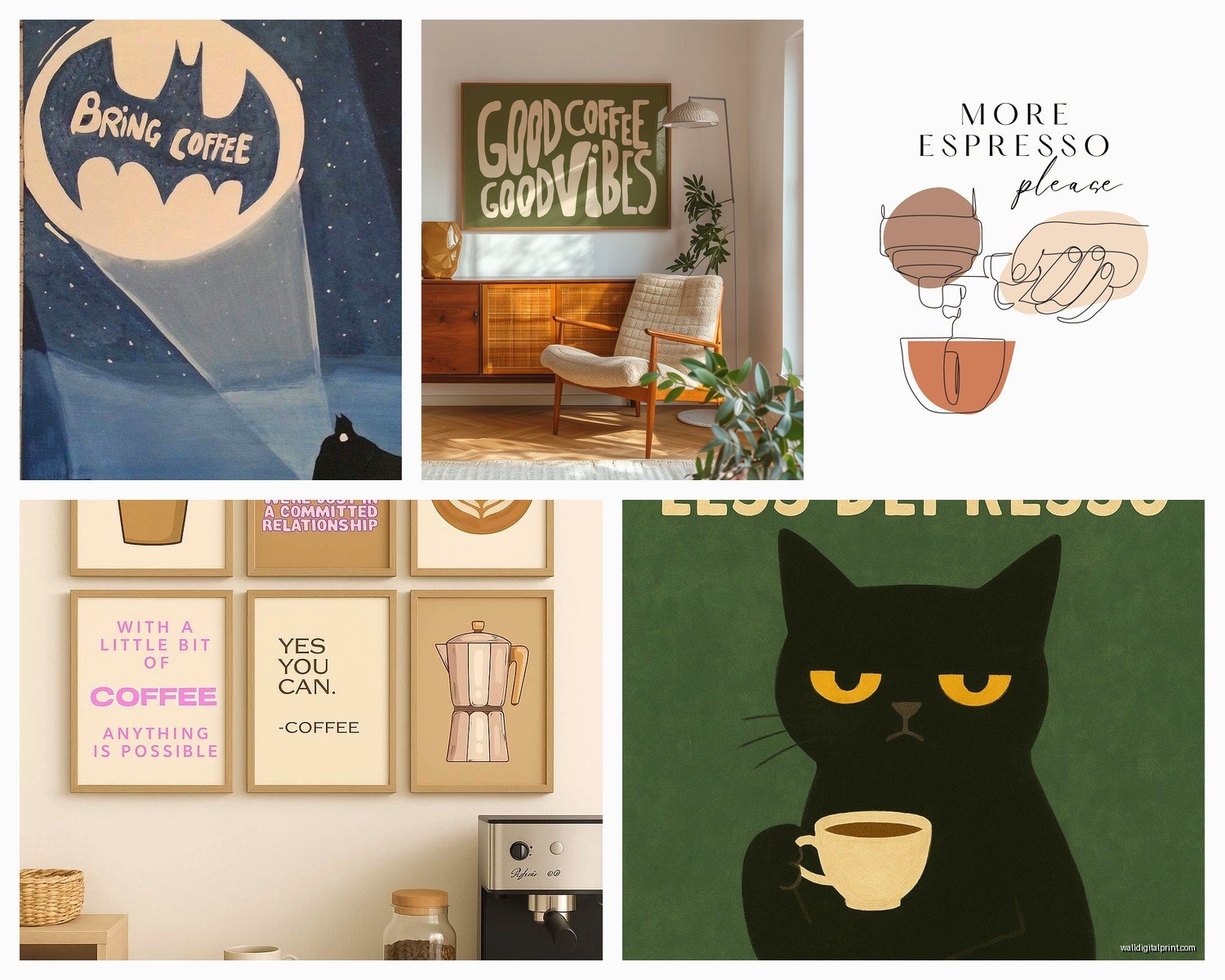 Coffee Bar Wall Art: Home Cafe Station Decor