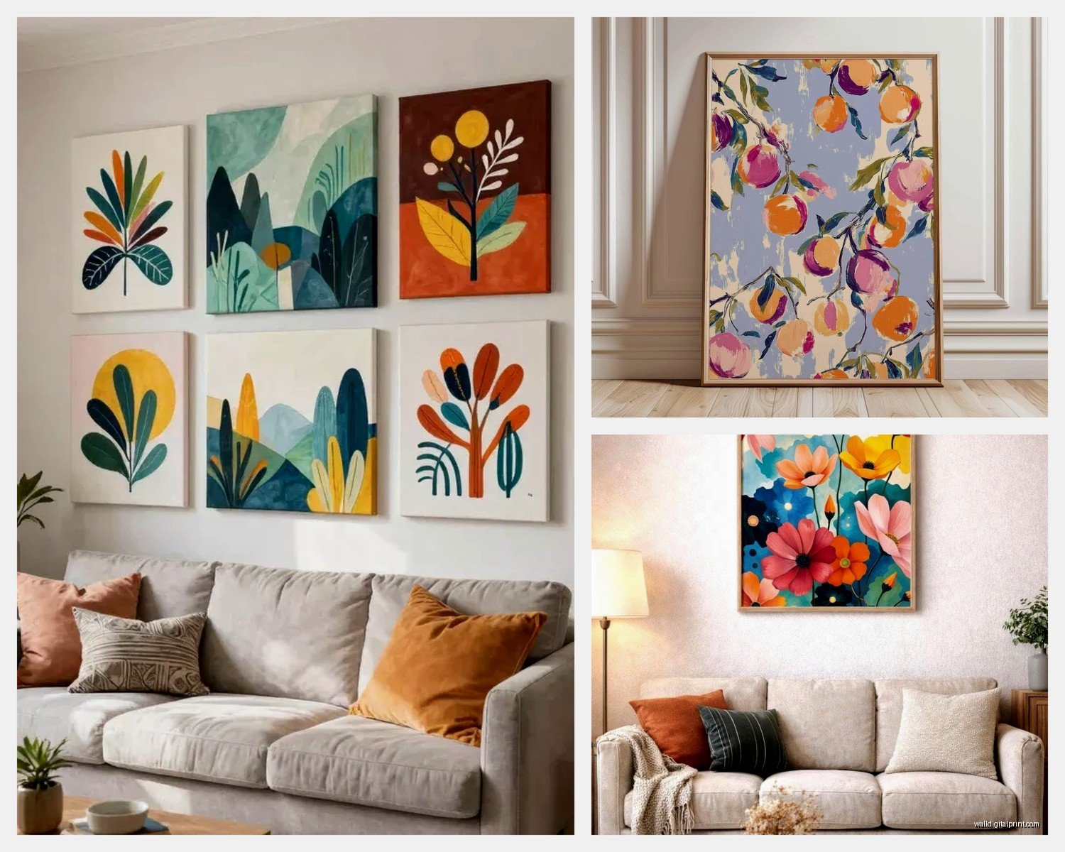 Colorful Wall Art for Living Room: Vibrant Multi-Color Pieces