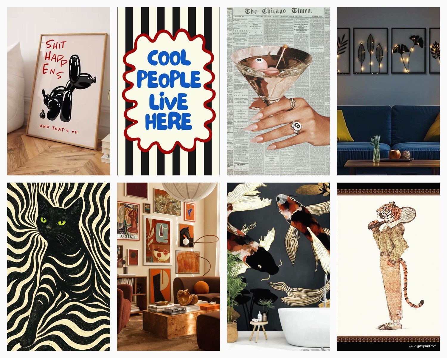 Cool Wall Art for Living Room: Trendy Hip Main Space Decor