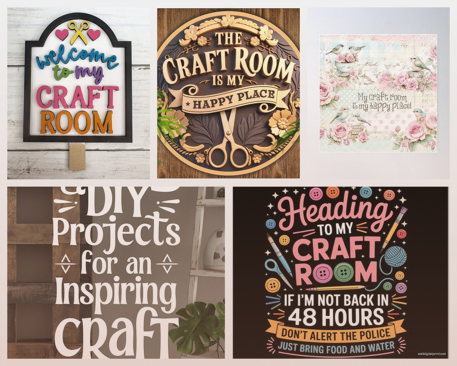 Craft Room Wall Art: Creative Hobby Studio Decor