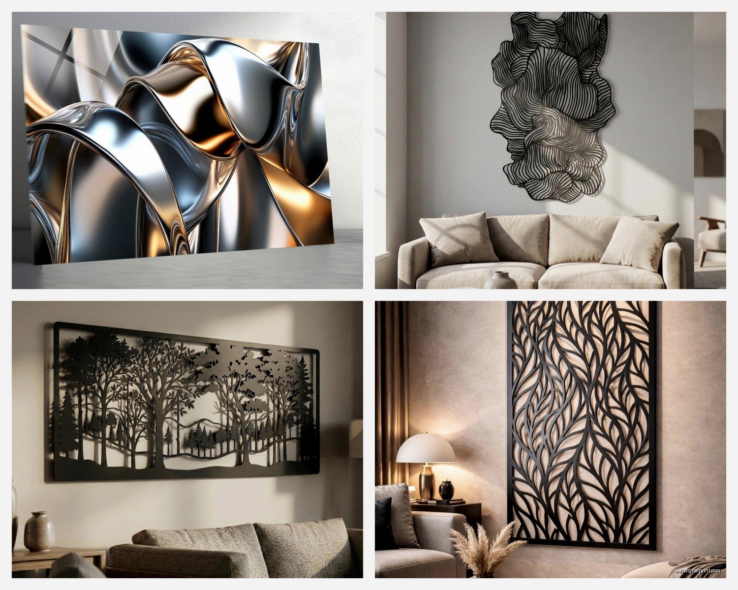 Extra Large Metal Wall Art for Living Room: Oversized Sculptures