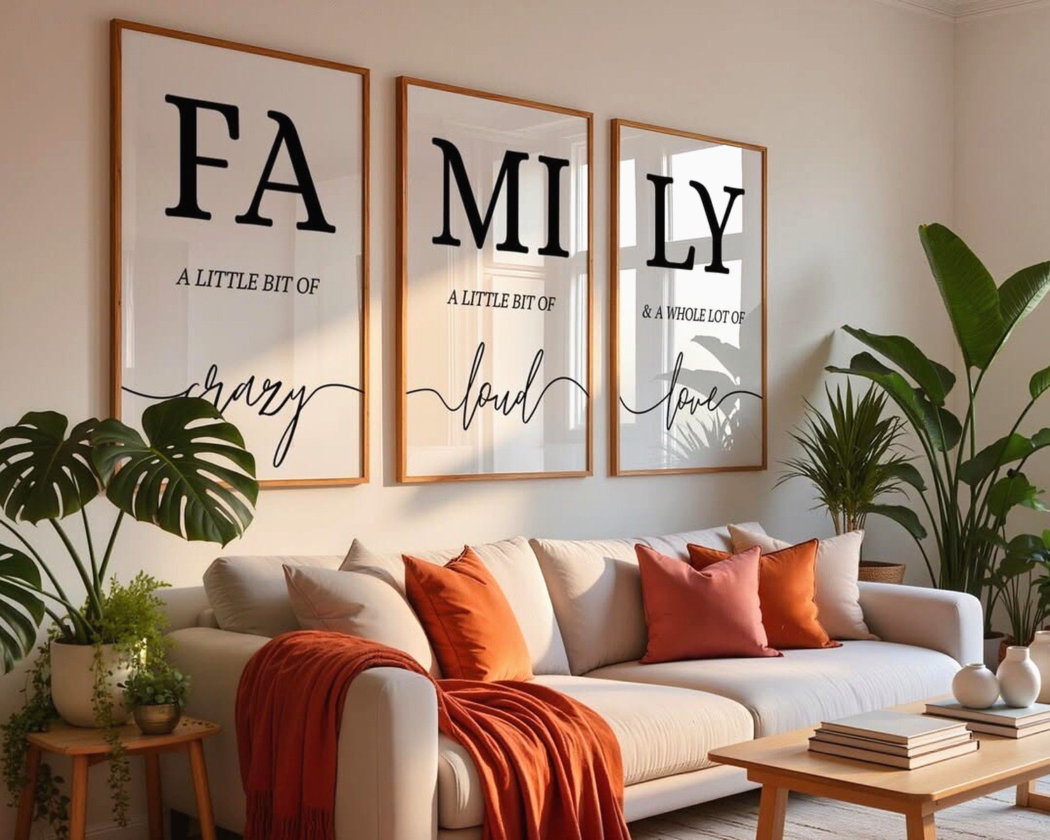 Family Wall Art for Living Room: Photo & Quote Displays