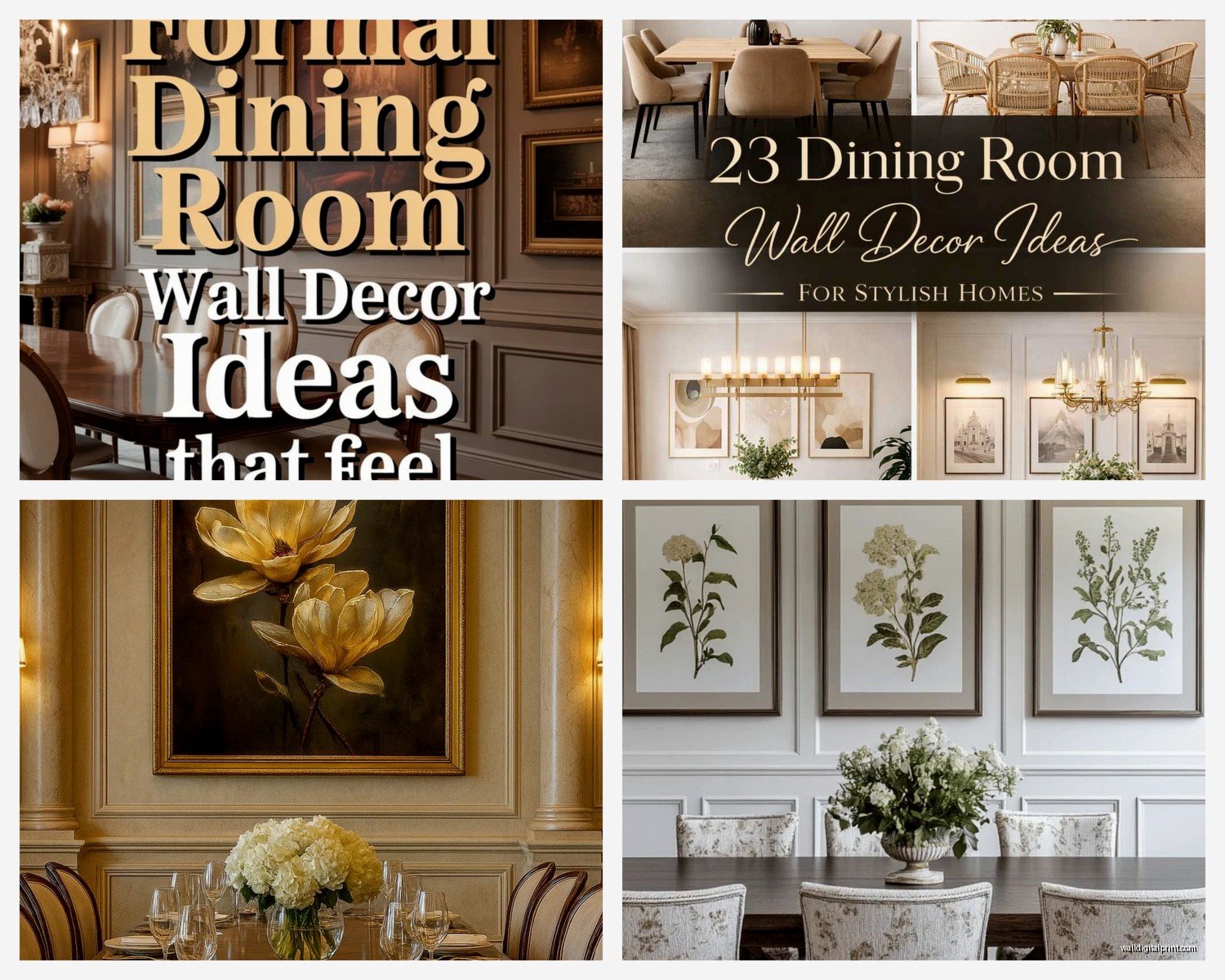 Formal Dining Room Wall Art: Elegant Traditional Decor