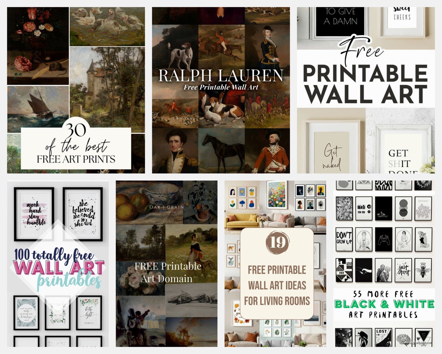 Free Printable Wall Art: 500+ Downloads for Every Room