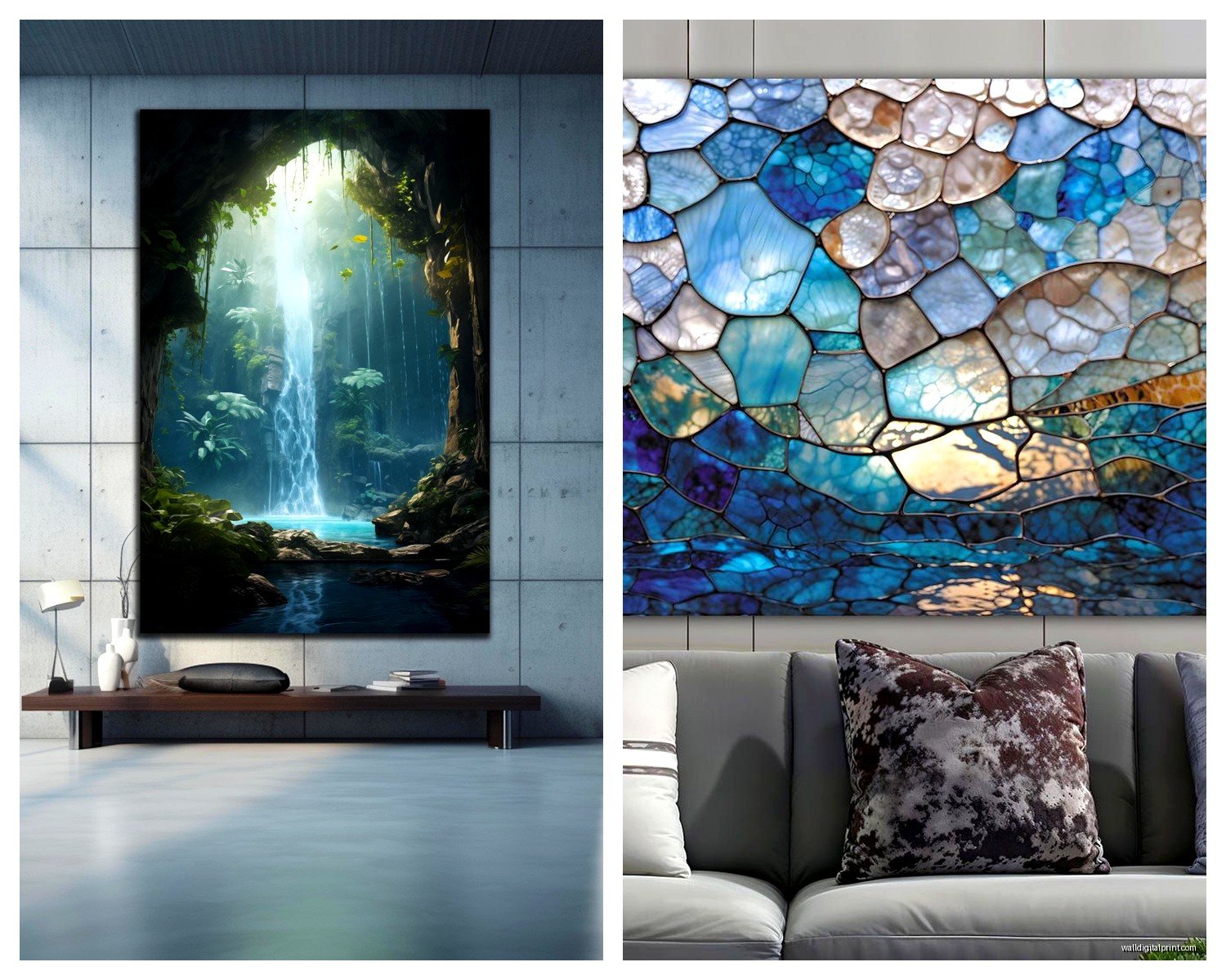 Glass Wall Art for Living Room: Transparent Sculpture Decor
