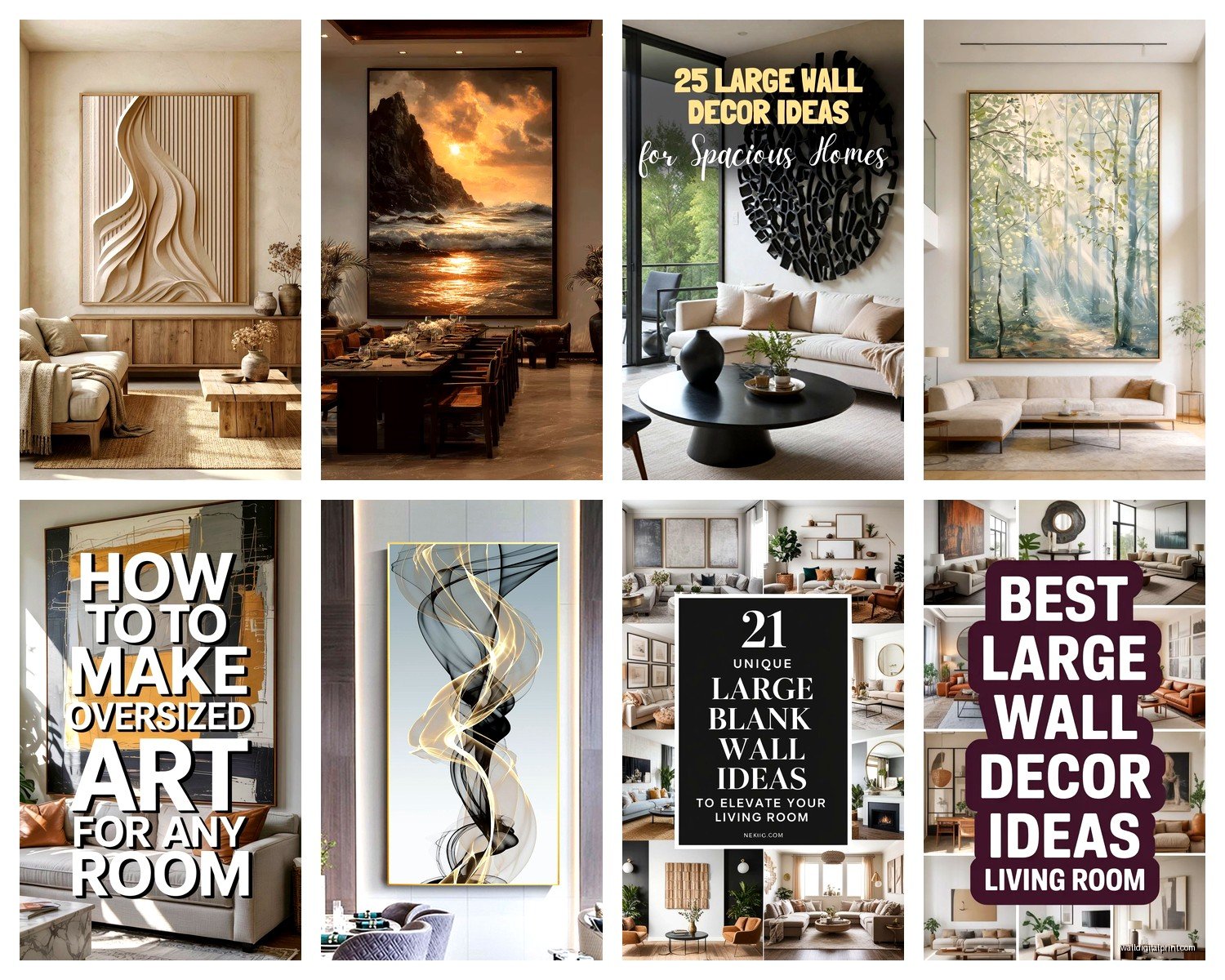 Huge Wall Art for Living Room: Oversized Statement Walls