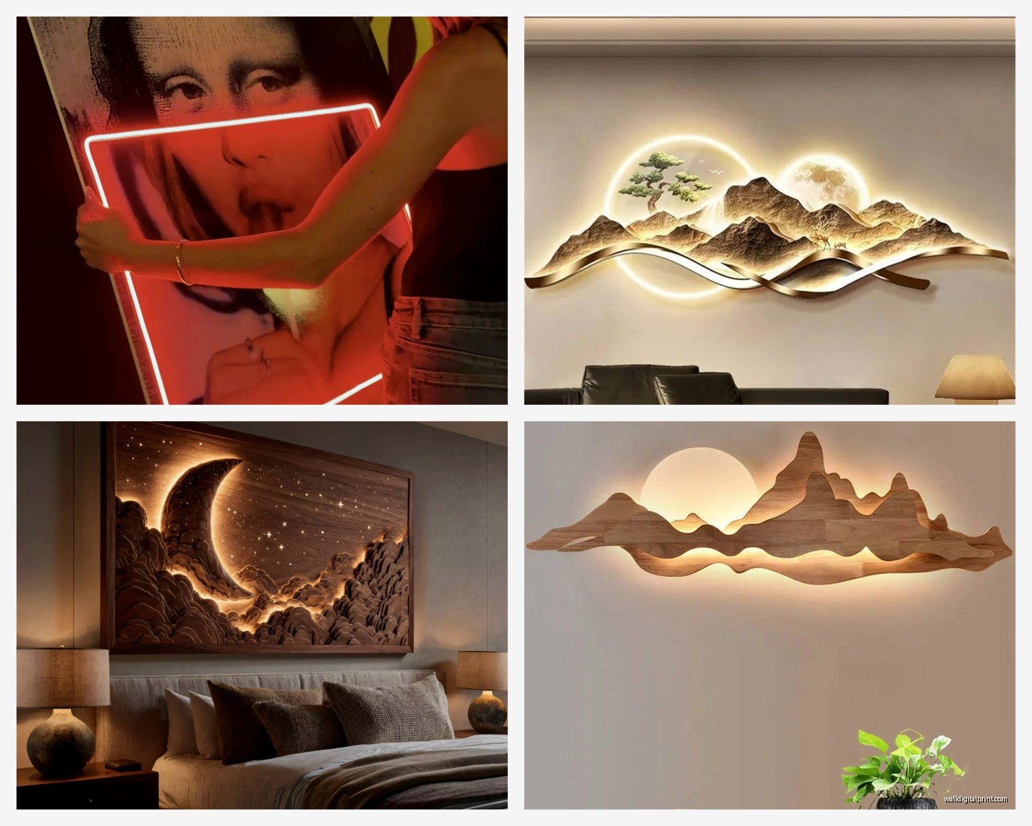 Illuminated Wall Art: Backlit LED Light-Up Designs