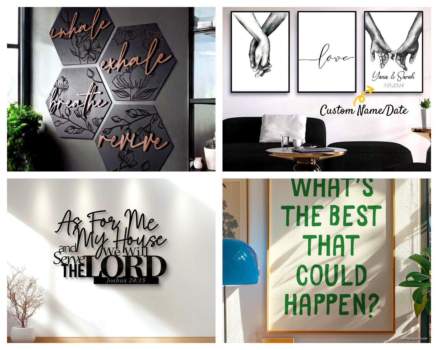 Inspirational Wall Art for Living Room: Motivational Quotes