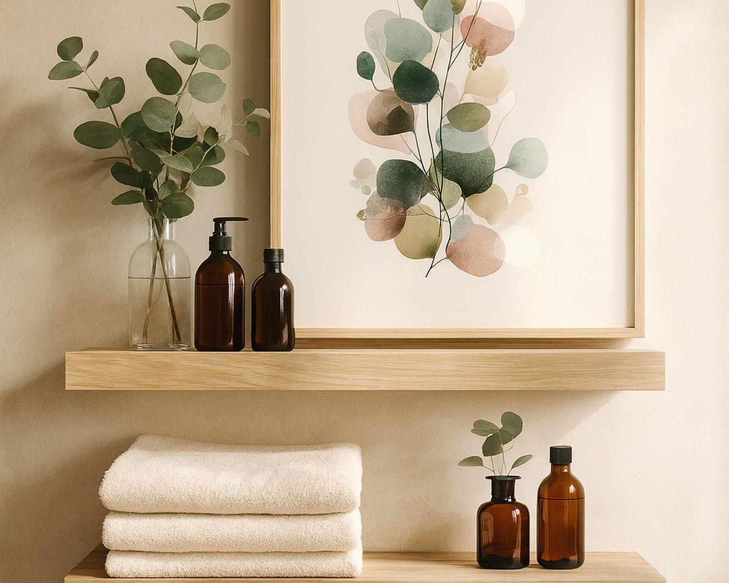 Large Bathroom Wall Art: Oversized Bath Space Designs