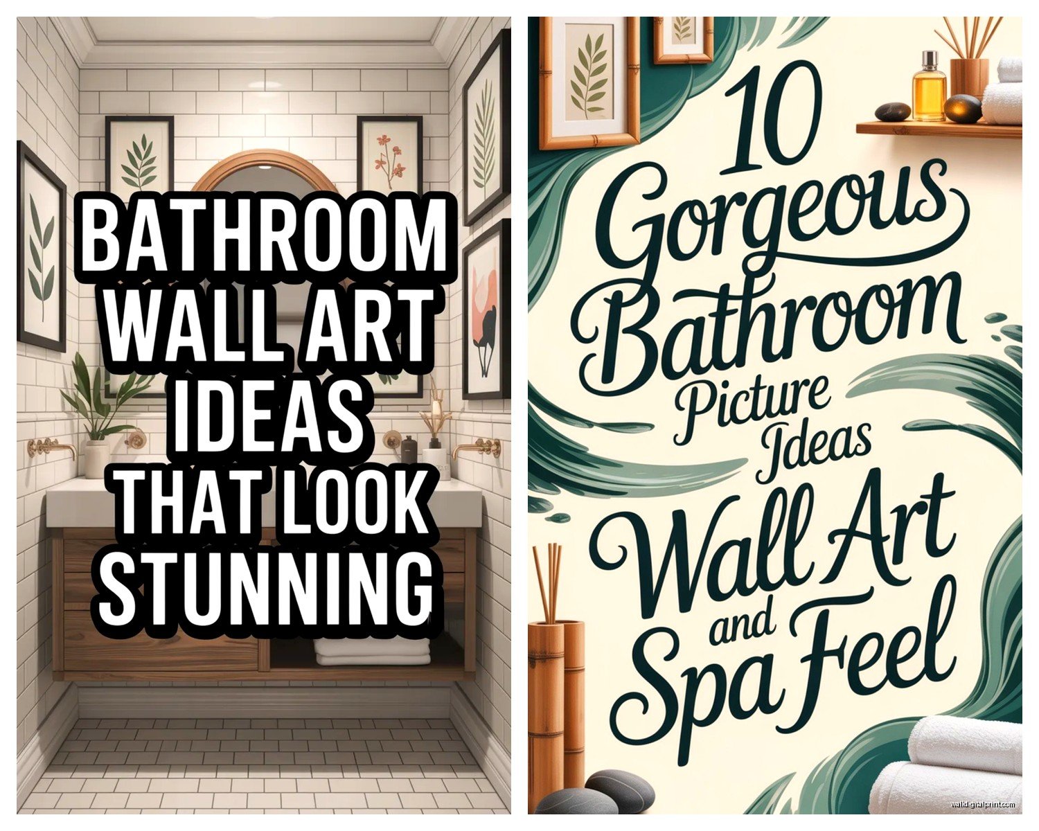 Large Bathroom Wall Art: Oversized Bath Space Designs