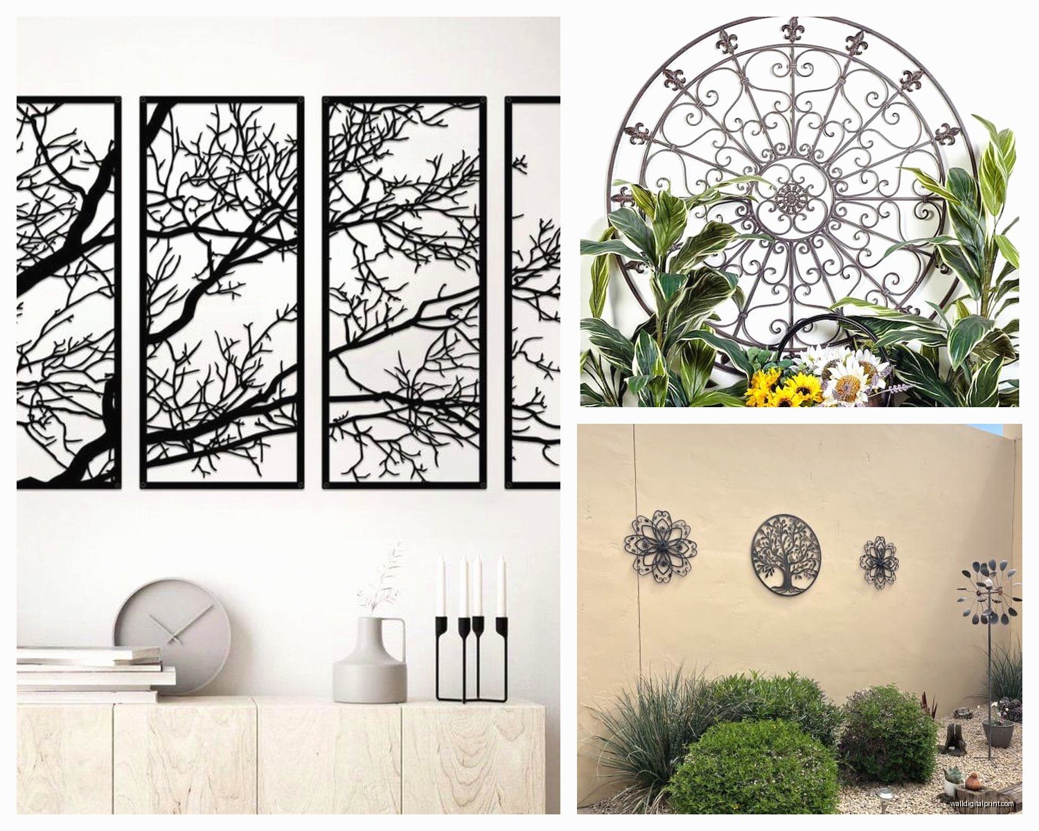 Large Metal Wall Art for Outside: Garden & Patio Sculptures