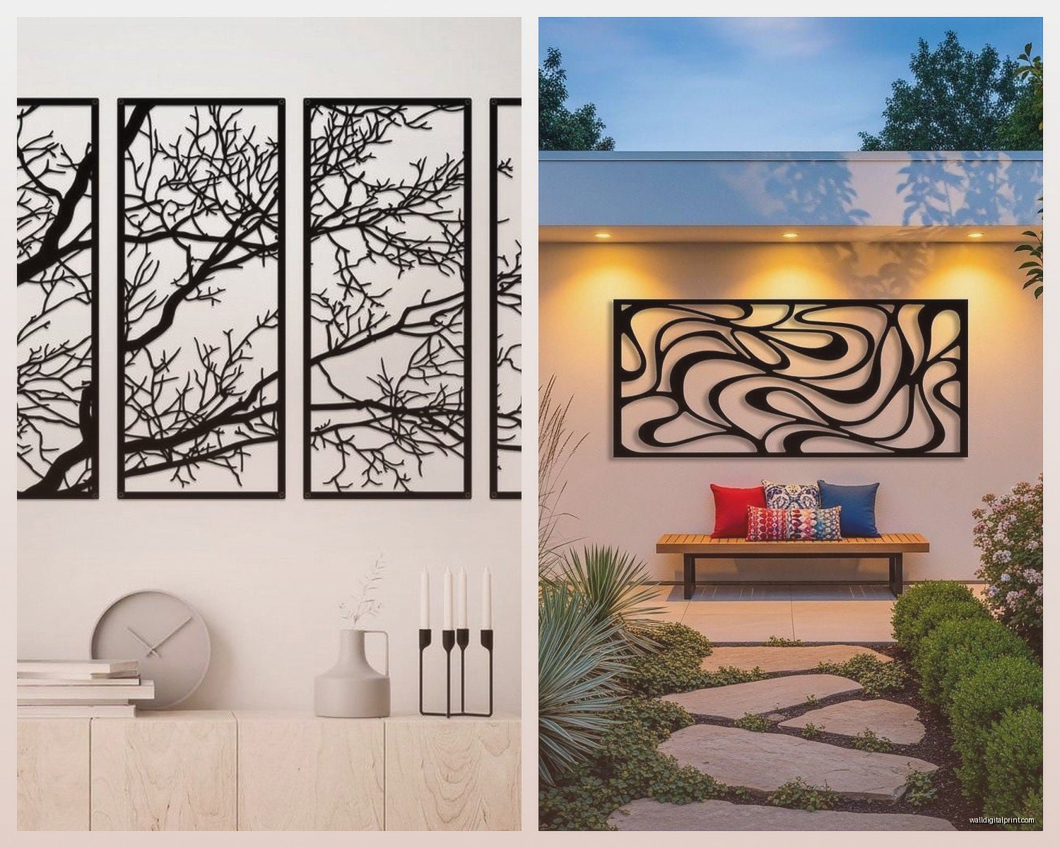 Large Metal Wall Art for Outside: Garden & Patio Sculptures