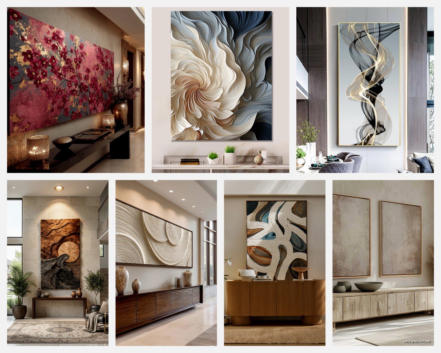 Large Modern Wall Art for Living Room: Oversized Contemporary