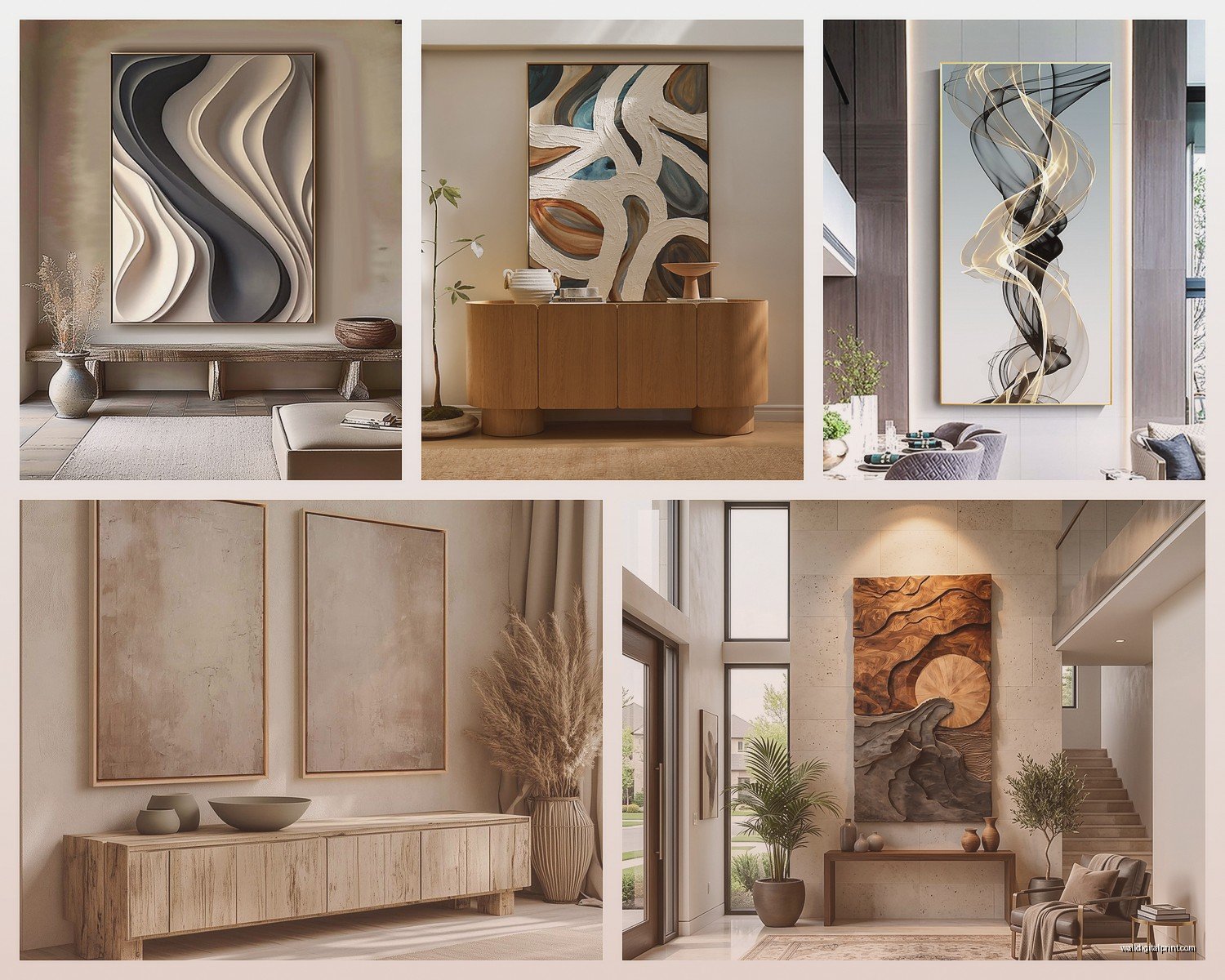 Large Modern Wall Art for Living Room: Oversized Contemporary