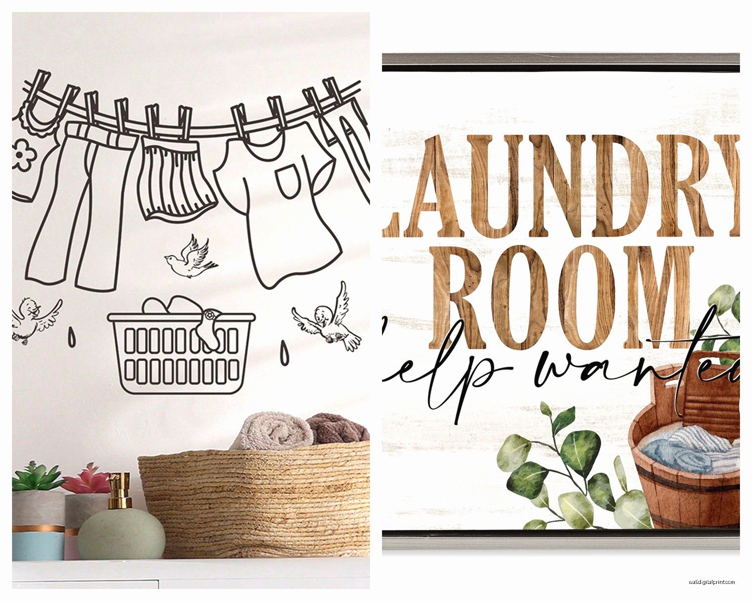 Laundry Wall Art: Wash Room Utility Space Decor