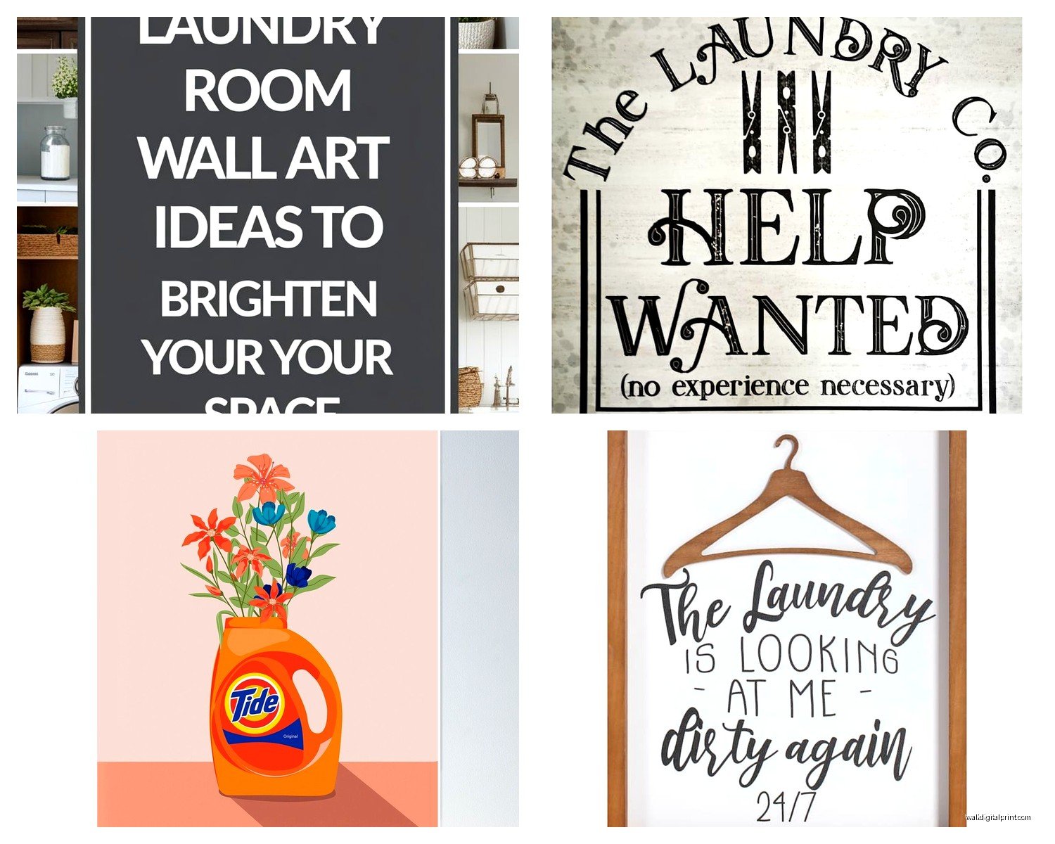 Laundry Wall Art: Wash Room Utility Space Decor