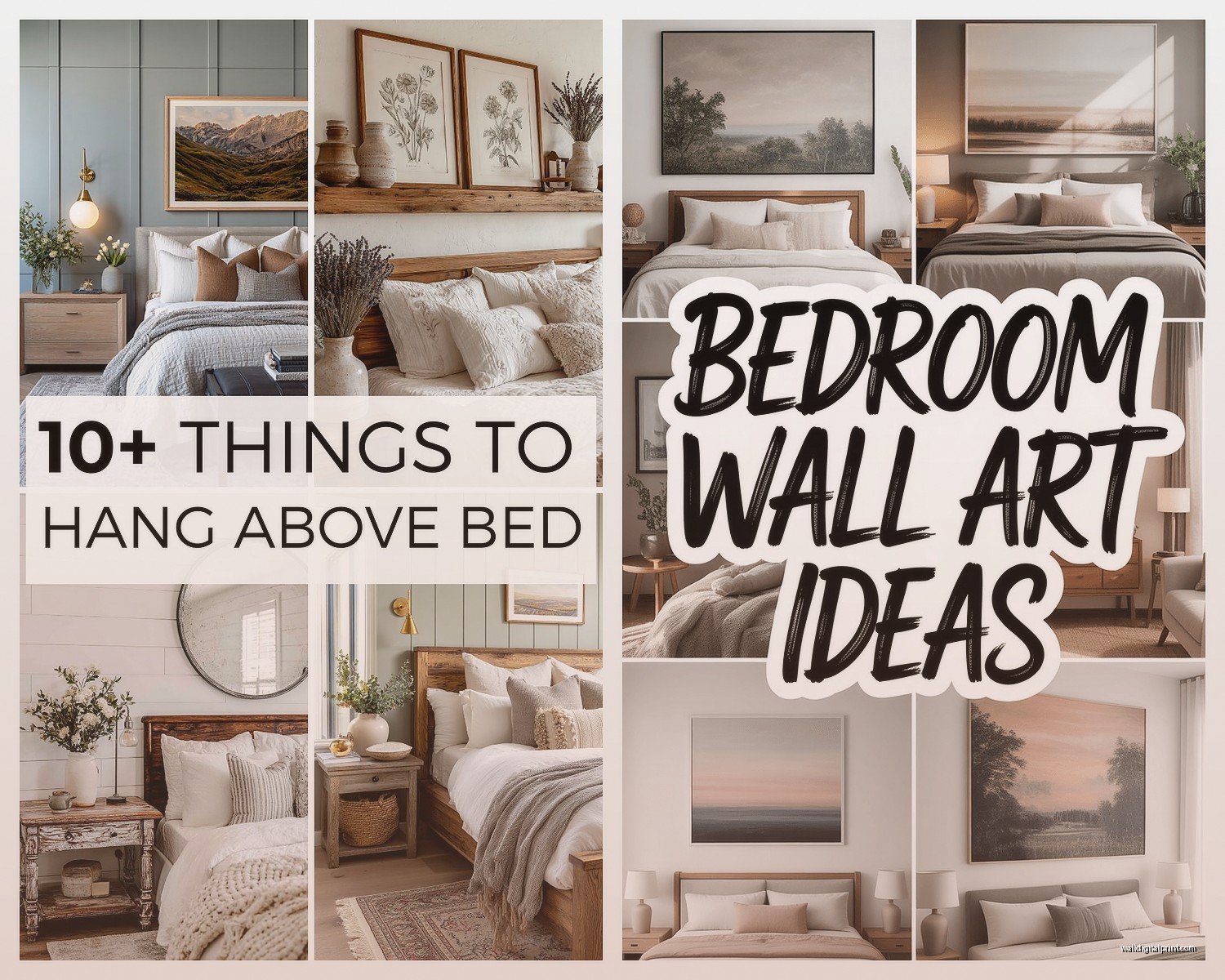 Master Bedroom Wall Art Above Bed: Headboard Focal Points