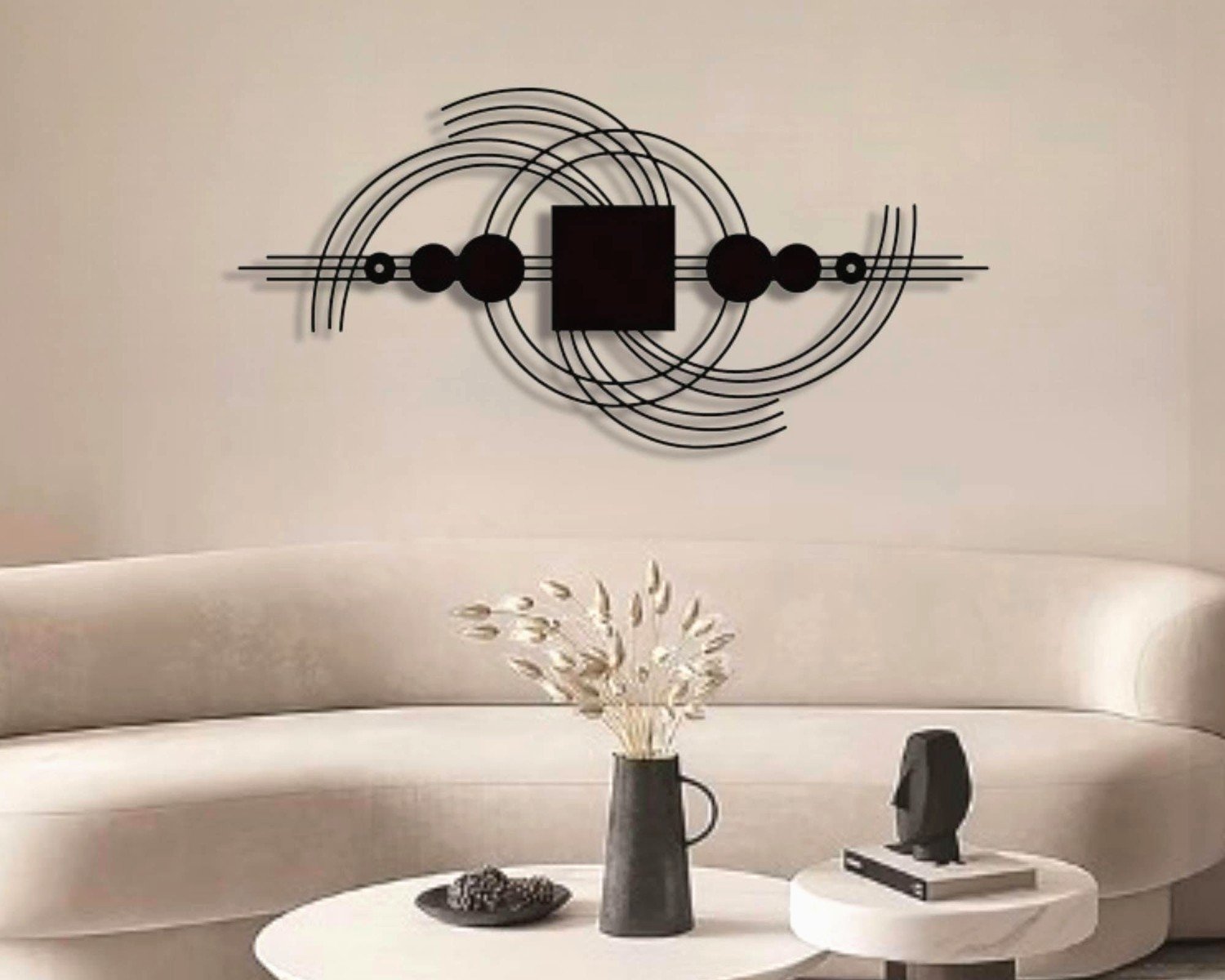 Metal Living Room Wall Art: Sculptural Focal Points