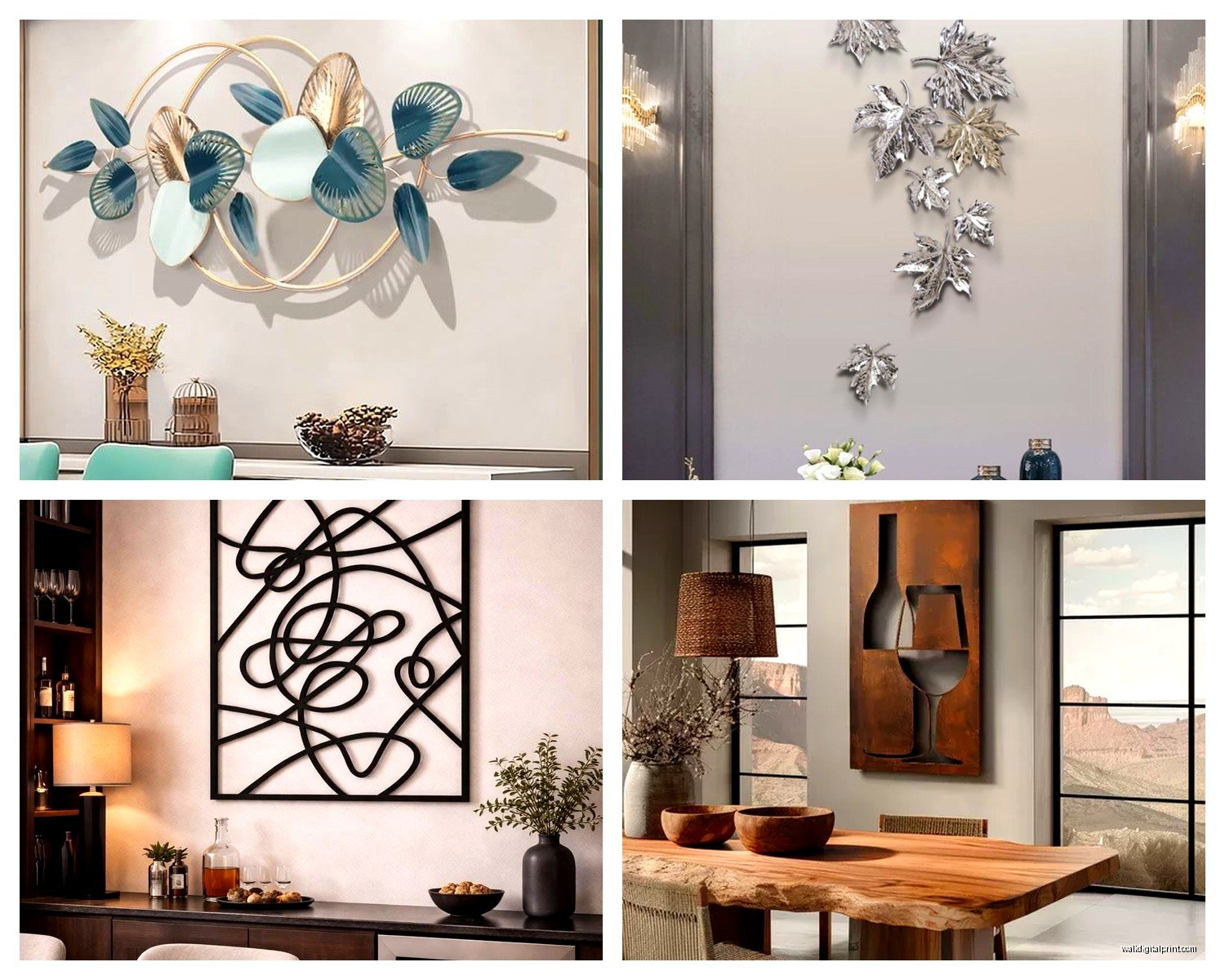 Metal Wall Art for Dining Room: Sculptural Focal Points