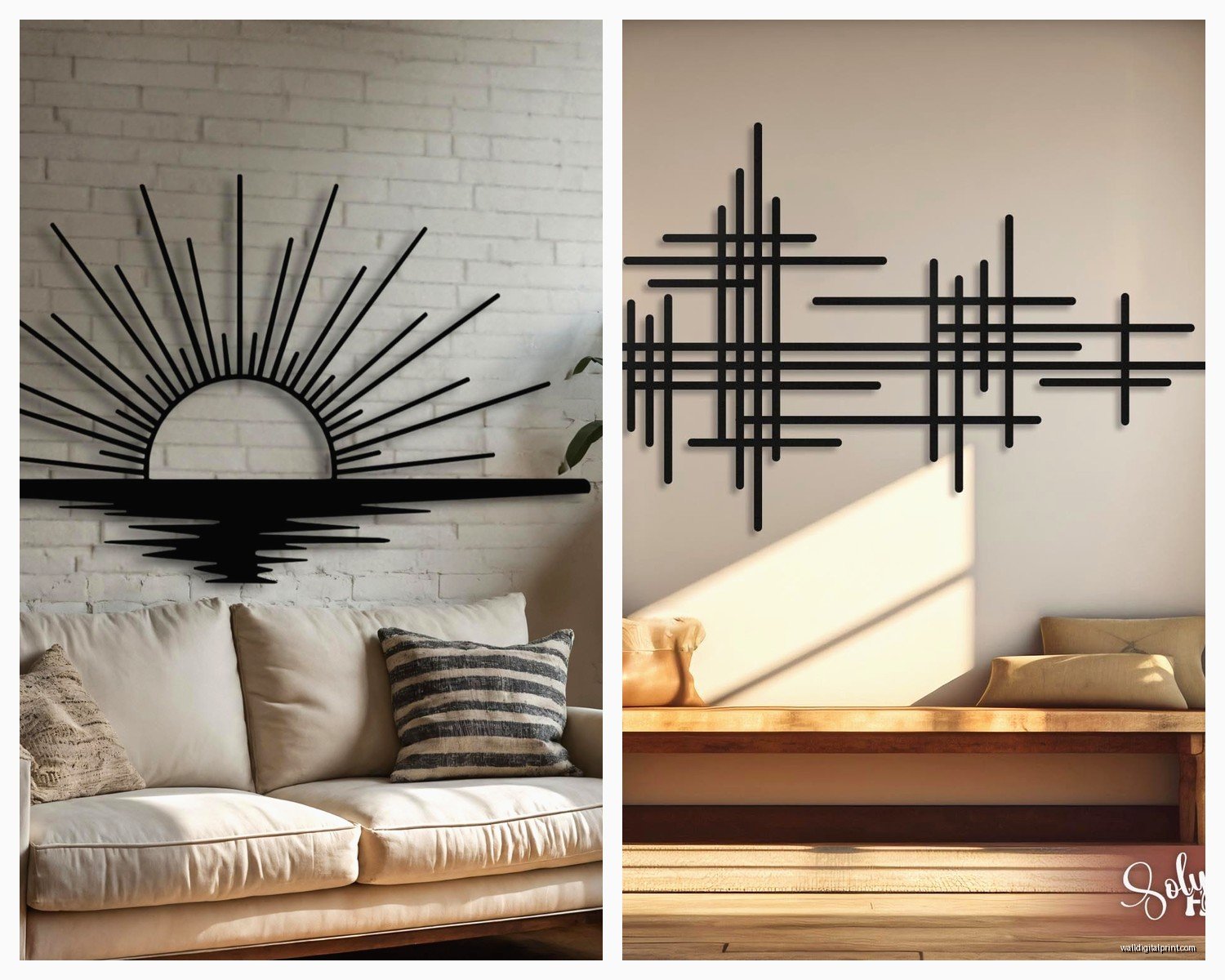 Metal Wall Art for Living Room: Modern Sculptures