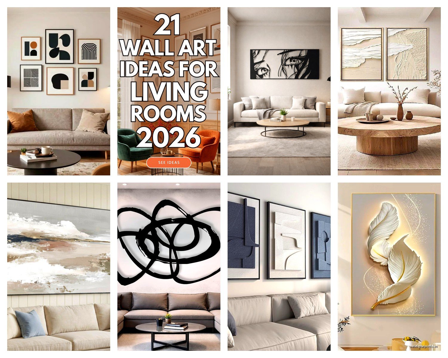 Modern Wall Art for Living Room: Contemporary Main Space
