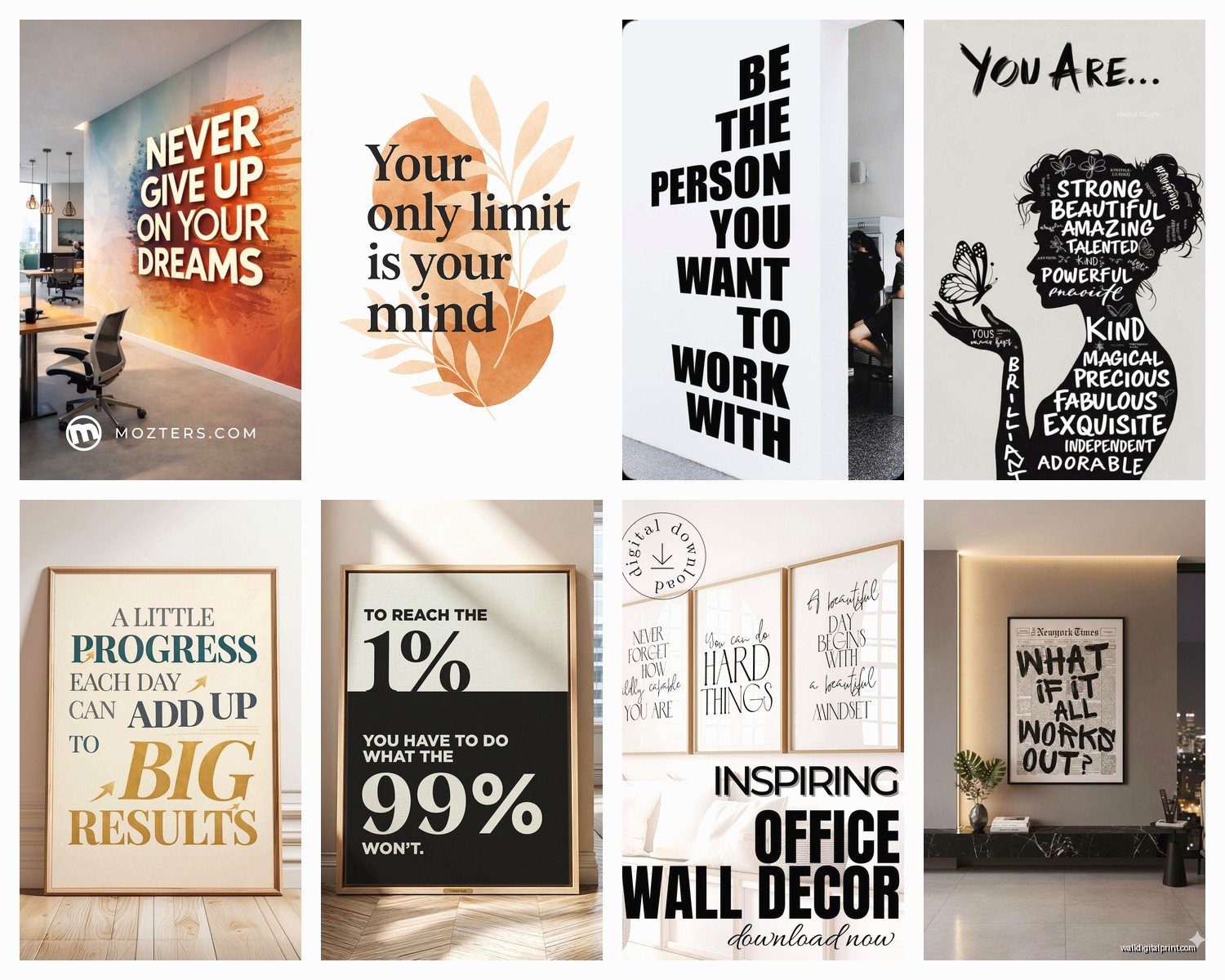 Motivational Wall Art for Office: Productivity Quotes