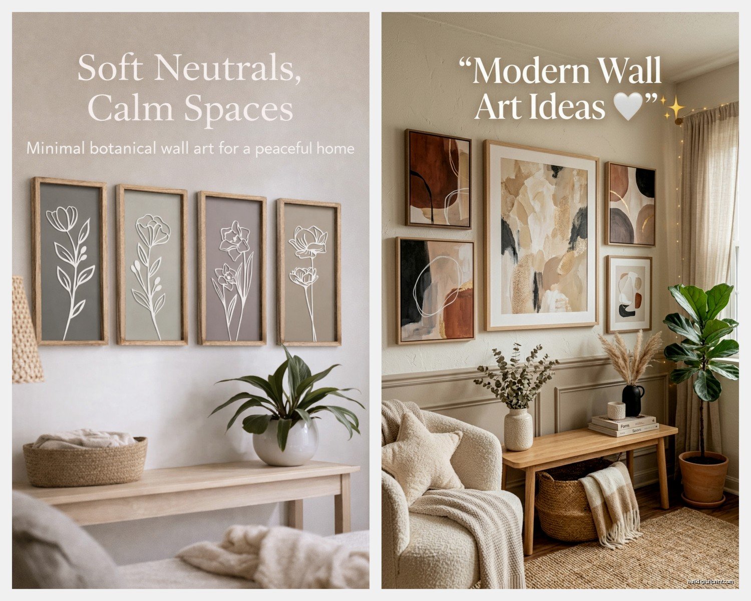Neutral Wall Art for Living Room: Earth Tone Main Space