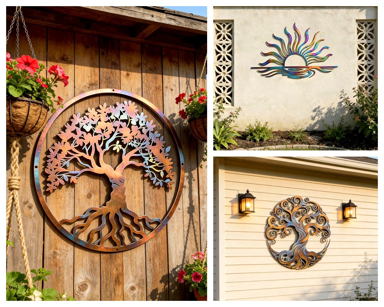 Outdoor Metal Wall Art Decor: Weather-Resistant Sculptures