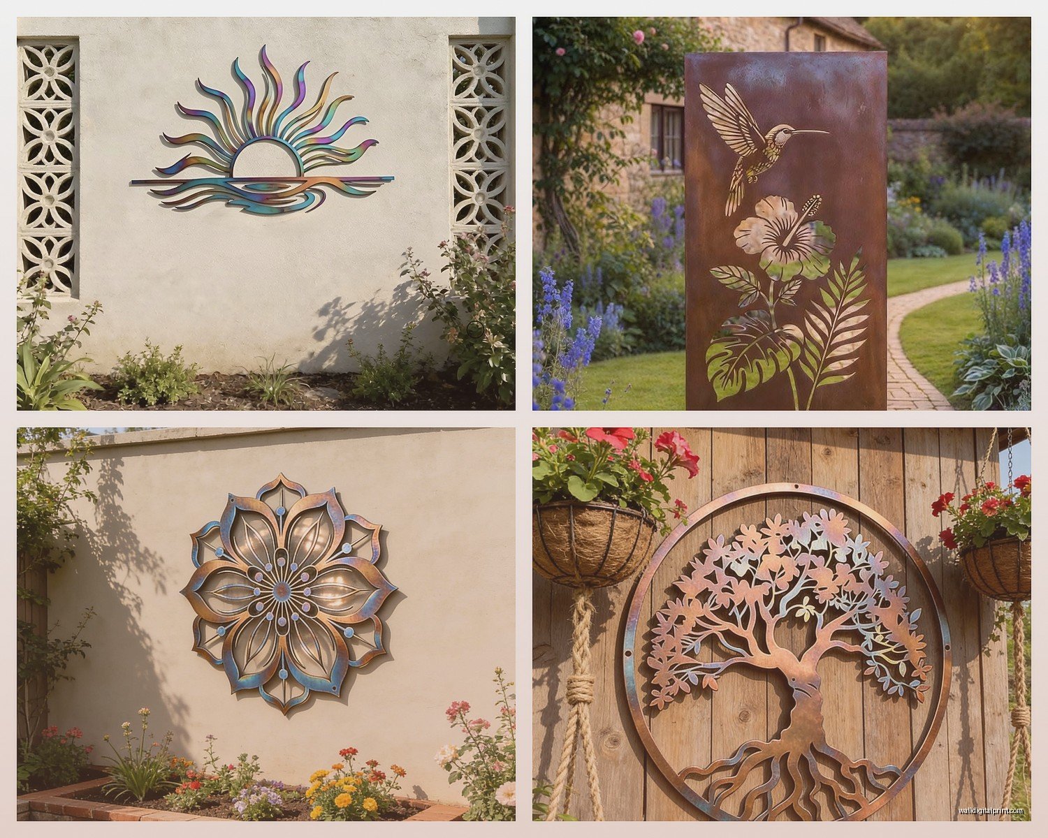 Outdoor Metal Wall Art Decor: Weather-Resistant Sculptures