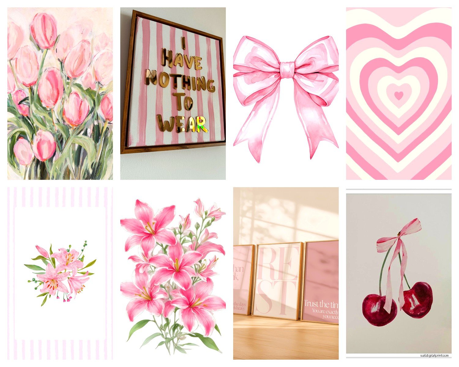 Pink Bedroom Wall Art: Feminine Rose Sleep Space Decor