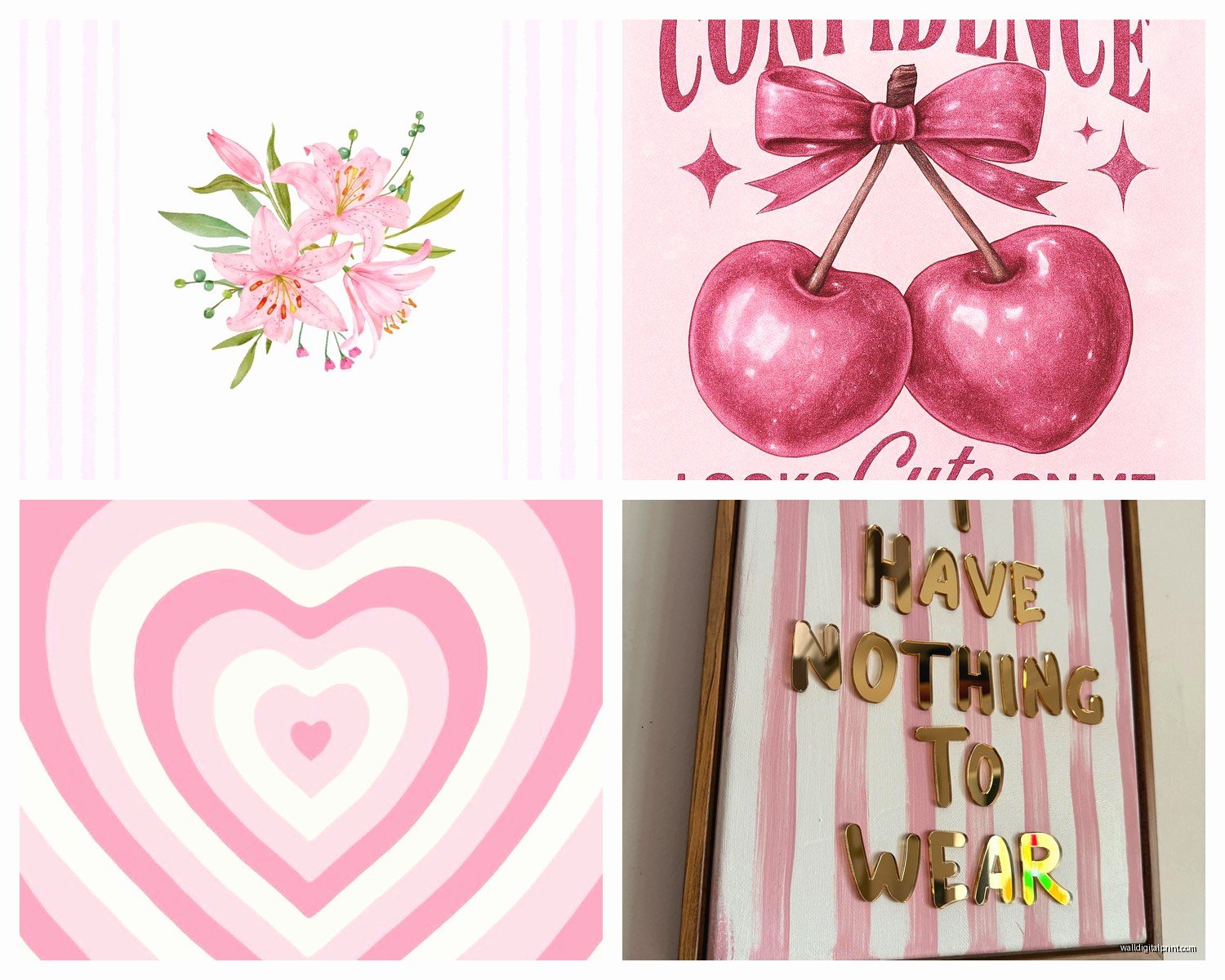 Pink Bedroom Wall Art: Feminine Rose Sleep Space Decor