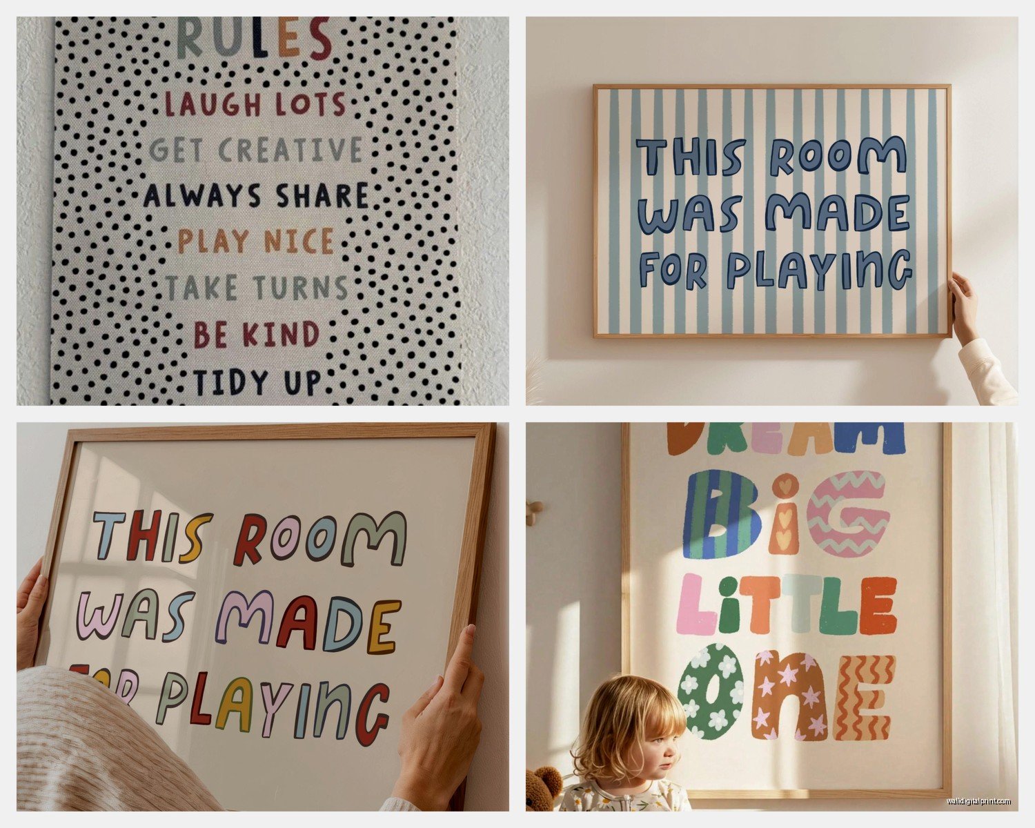 Play Room Wall Art: Educational & Fun Kids Decor