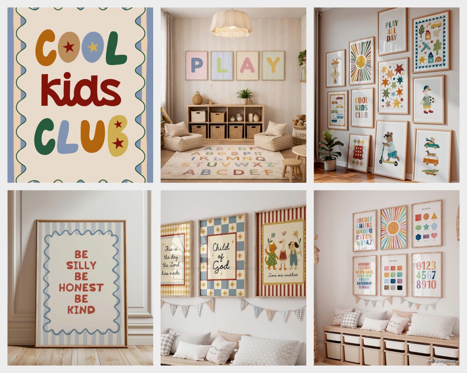 Playroom Wall Art: Kids Activity Space Fun Decor