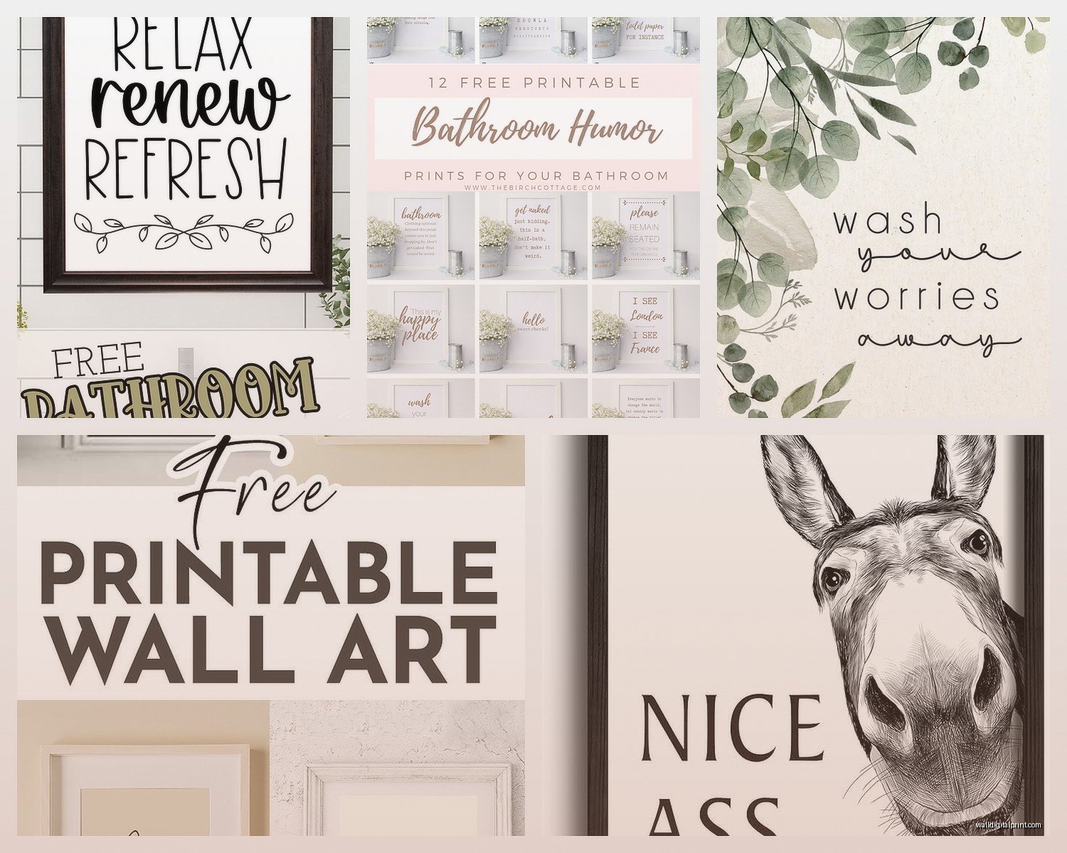 Printable Bathroom Wall Art: Free Download Bath Space