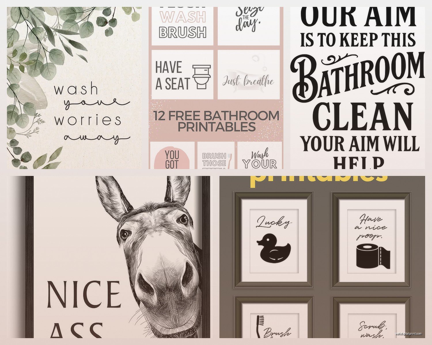 Printable Bathroom Wall Art: Free Download Bath Space