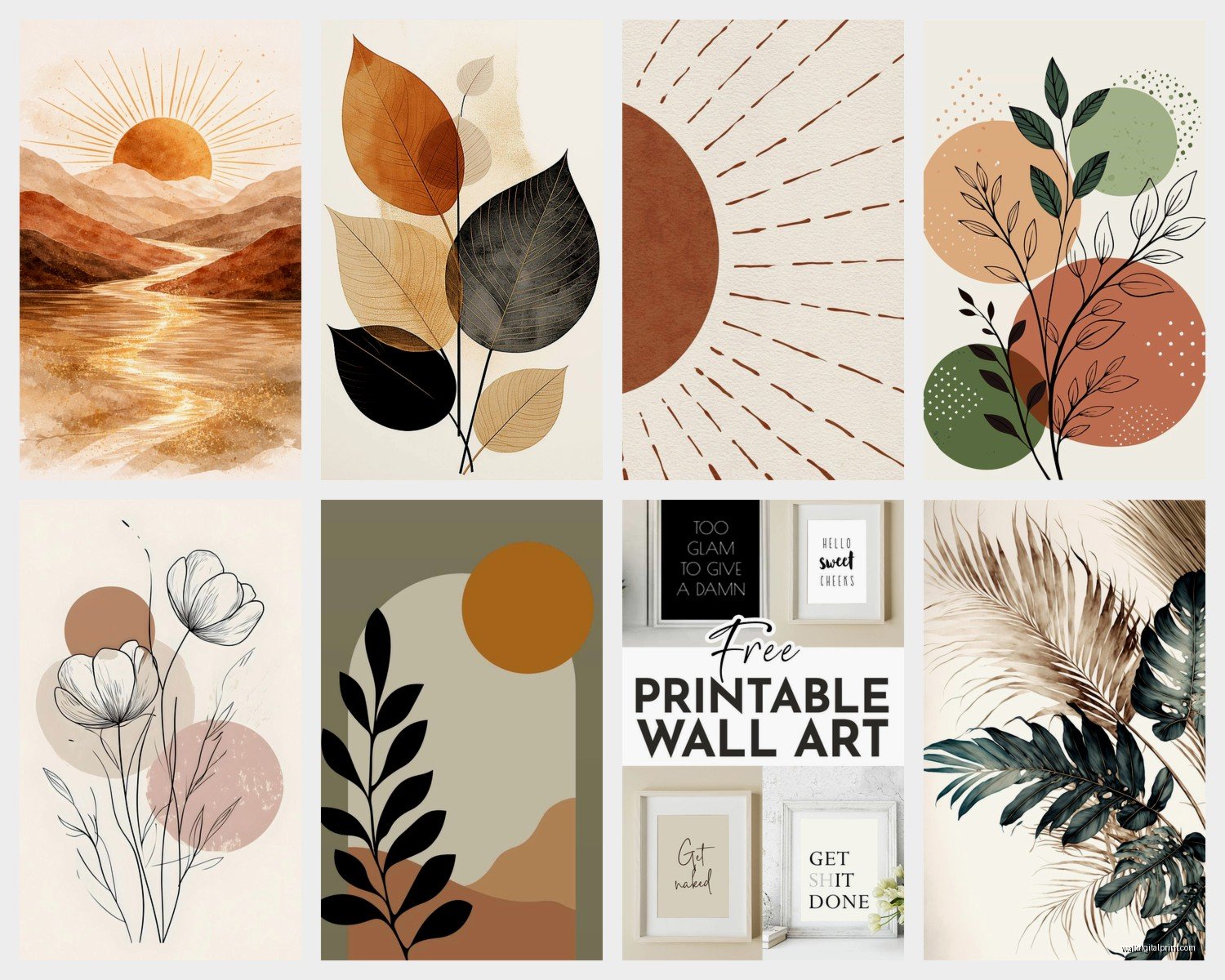 Printable Boho Wall Art: Free Bohemian Downloads