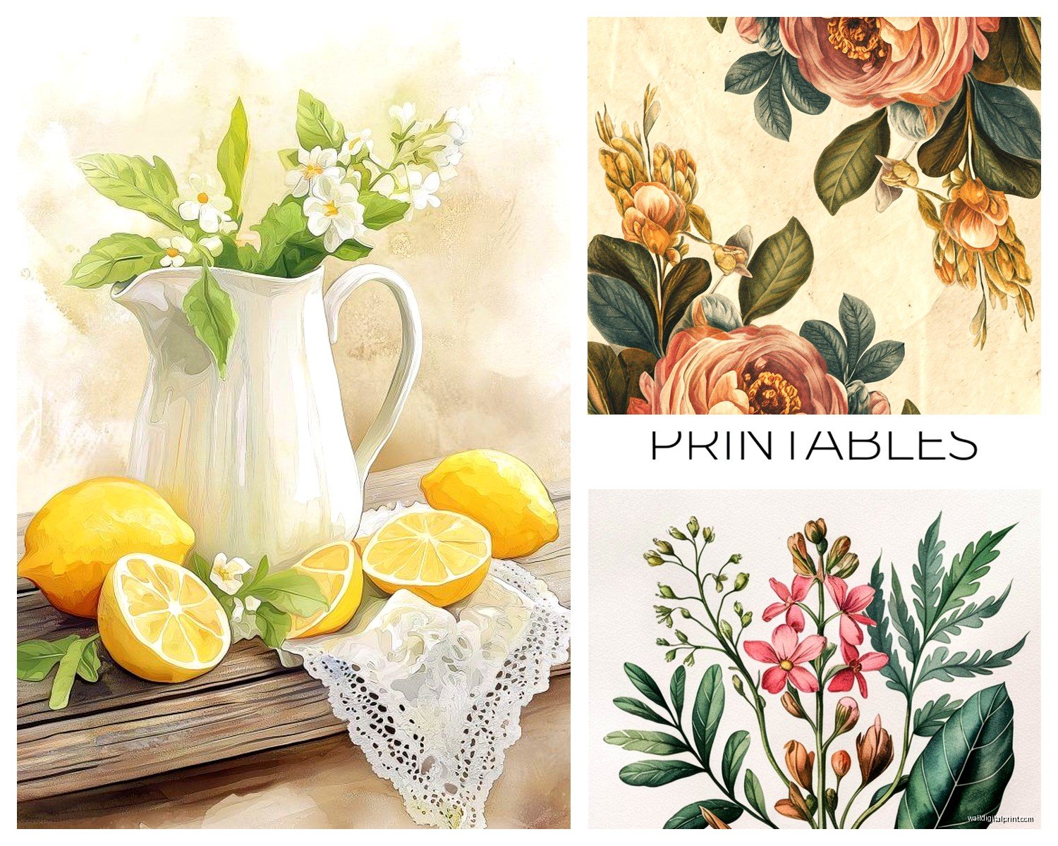 Printable Floral Wall Art: Free Download Flower Designs