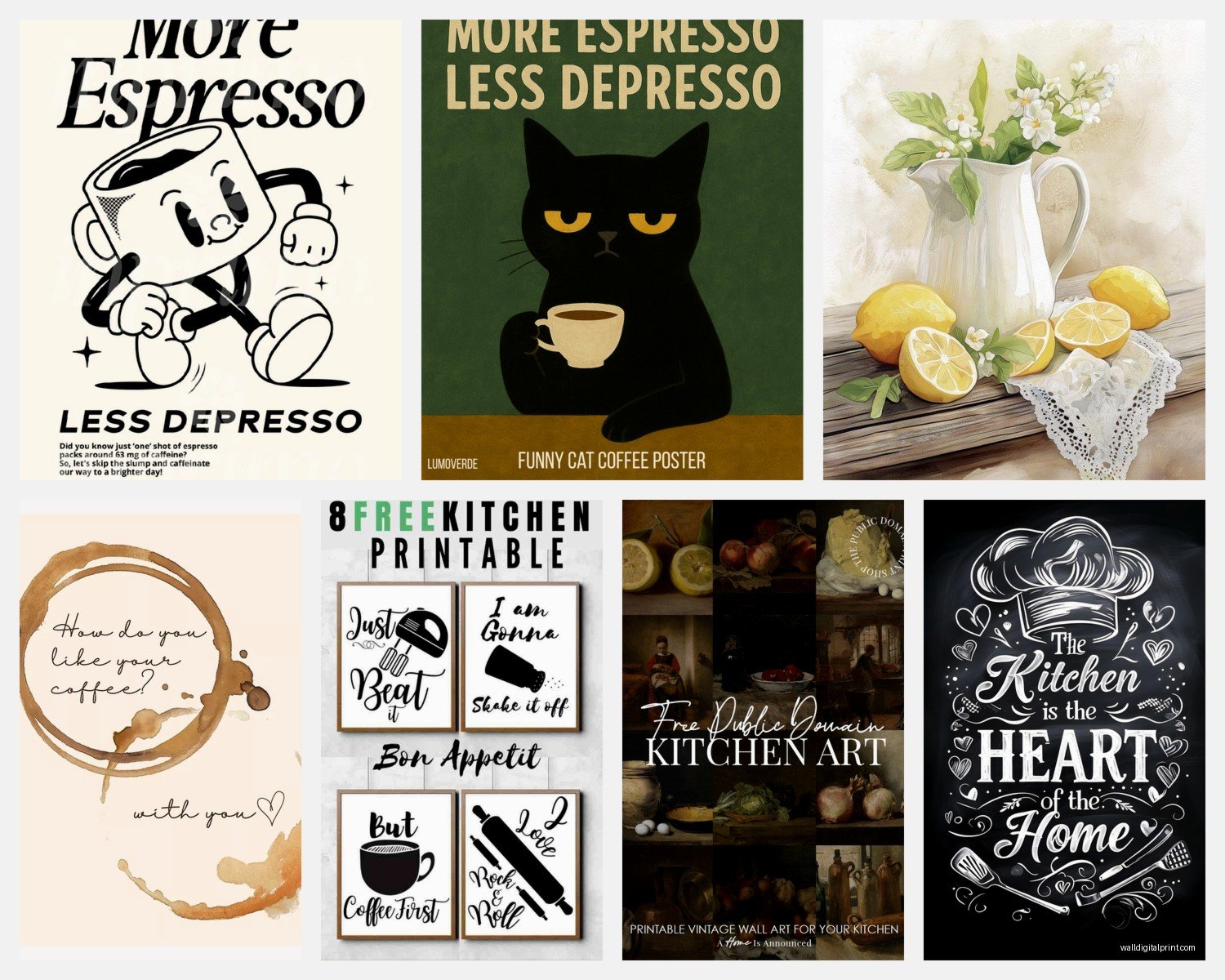 Printable Kitchen Wall Art: Free Download Cooking Space