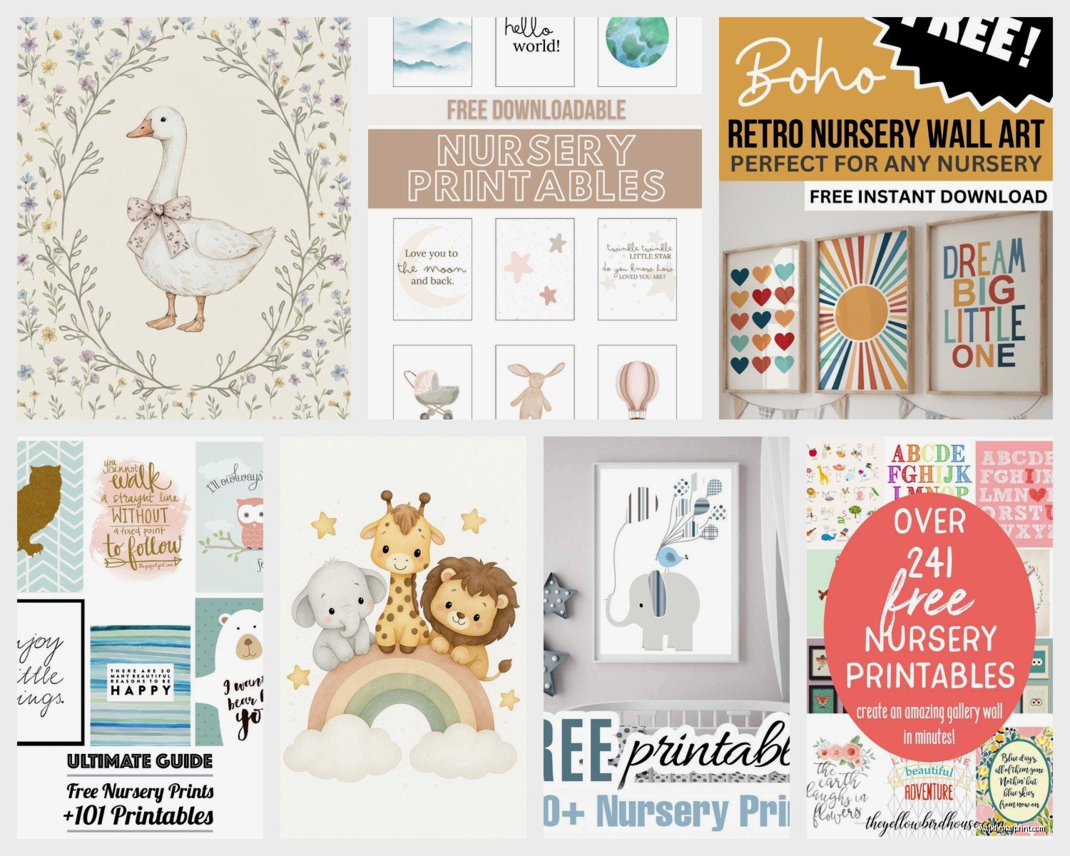 Printable Nursery Wall Art: Free Baby Room Downloads