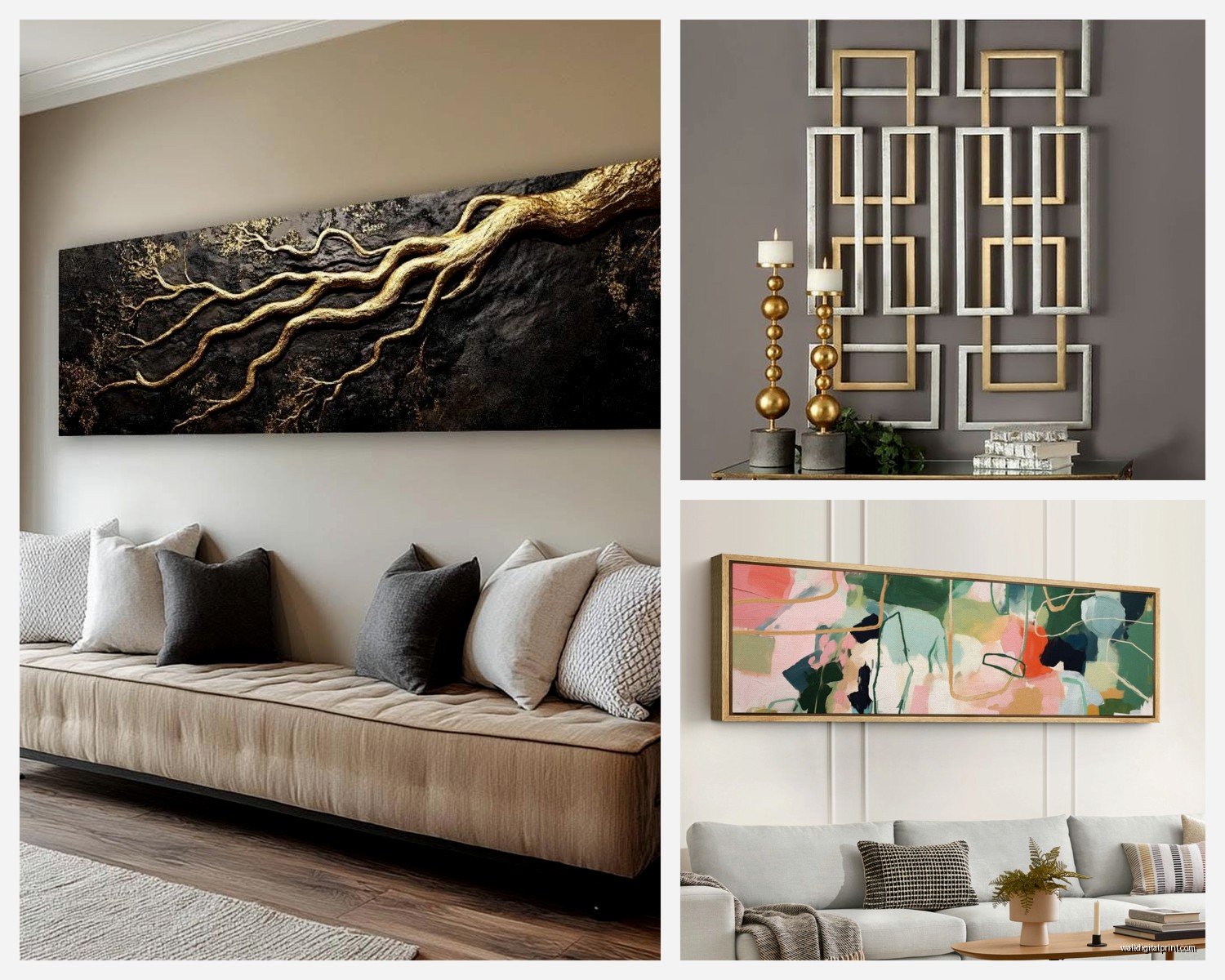 Rectangular Wall Art for Living Room: Horizontal & Vertical