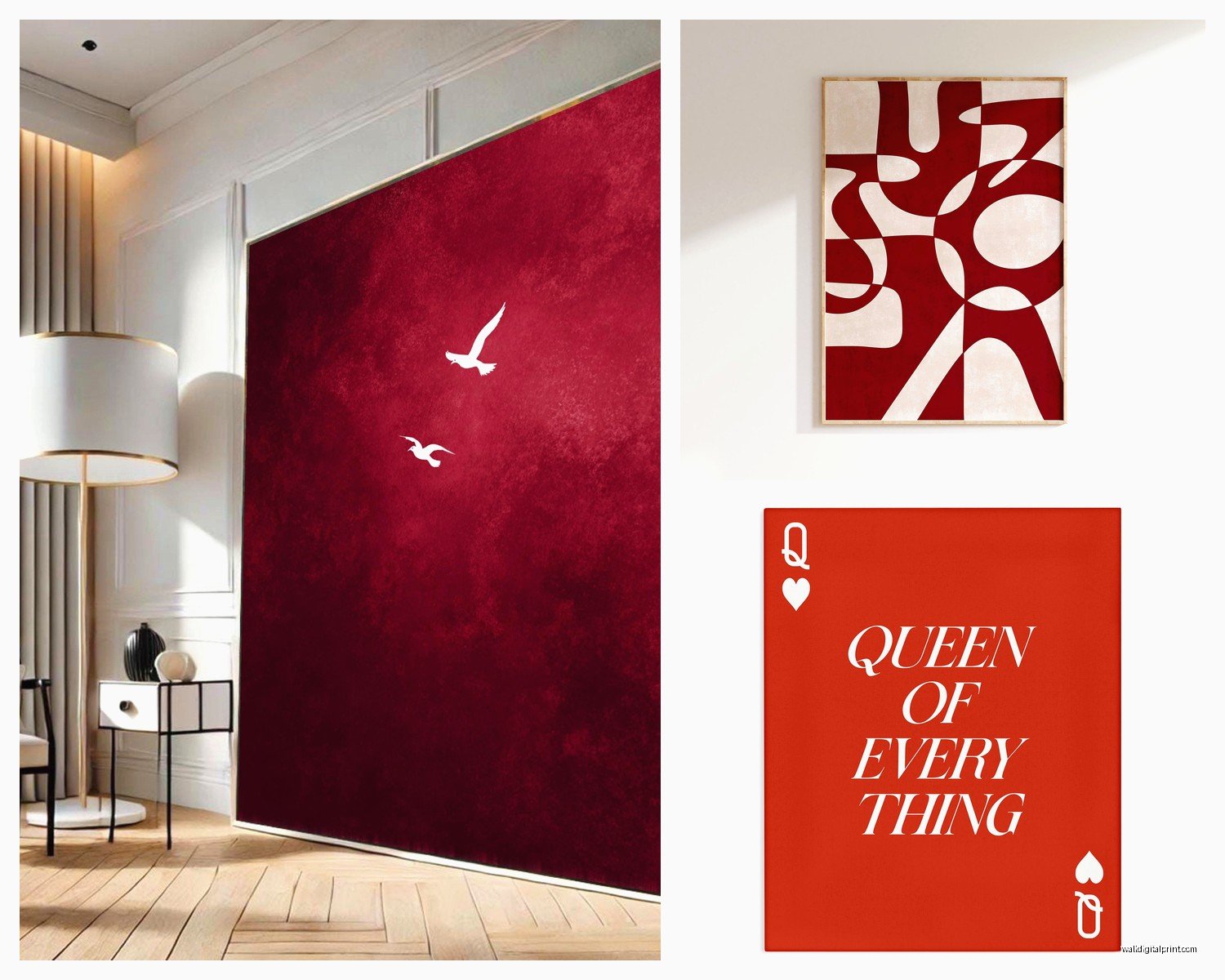 Red Wall Art for Living Room: Bold Statement Pieces